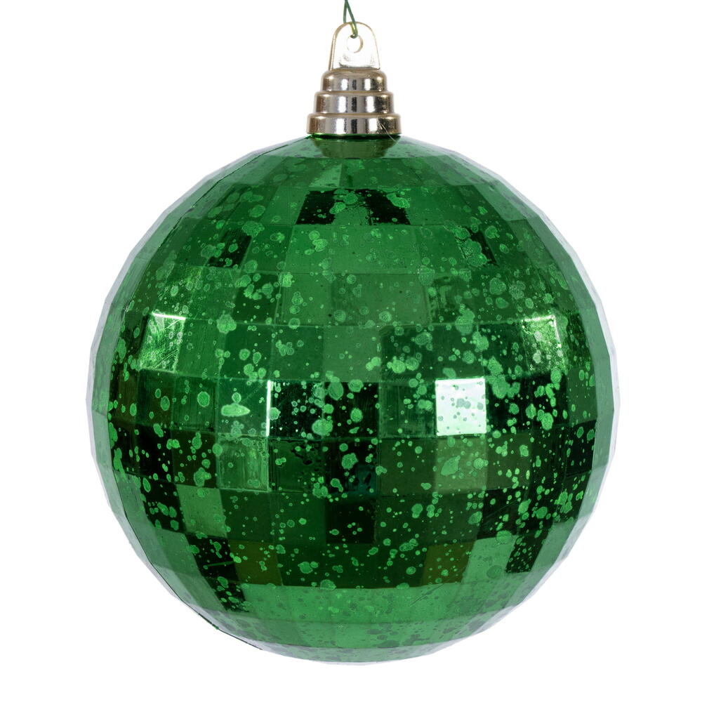 6” Green Mirror Mercury Orn 2/Bag