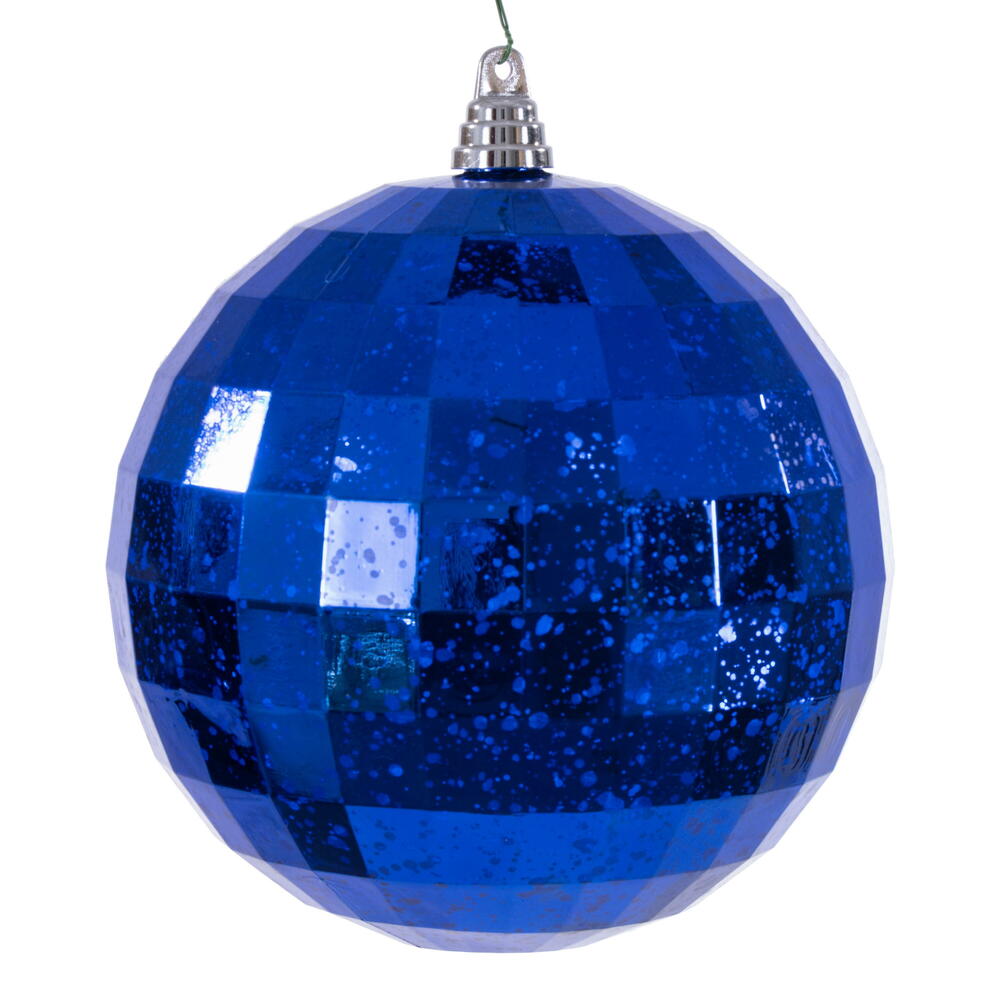 8” Blue Mirror Mercury Ornament