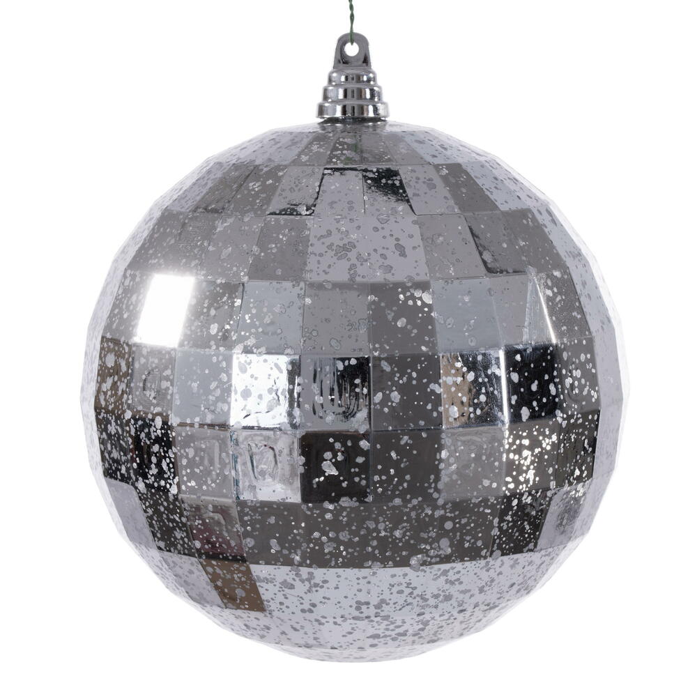 8” Silver Mirror Mercury Ornament