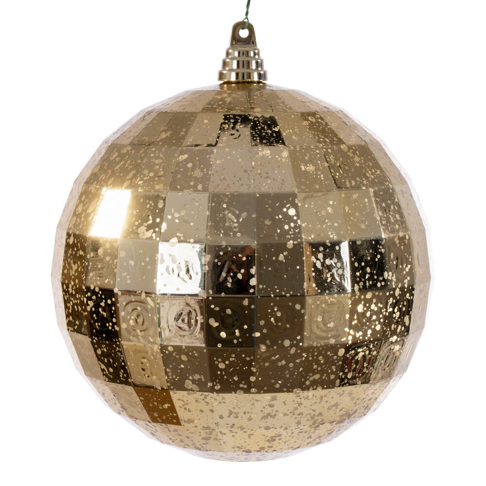 8” Gold Mirror Mercury Ornament