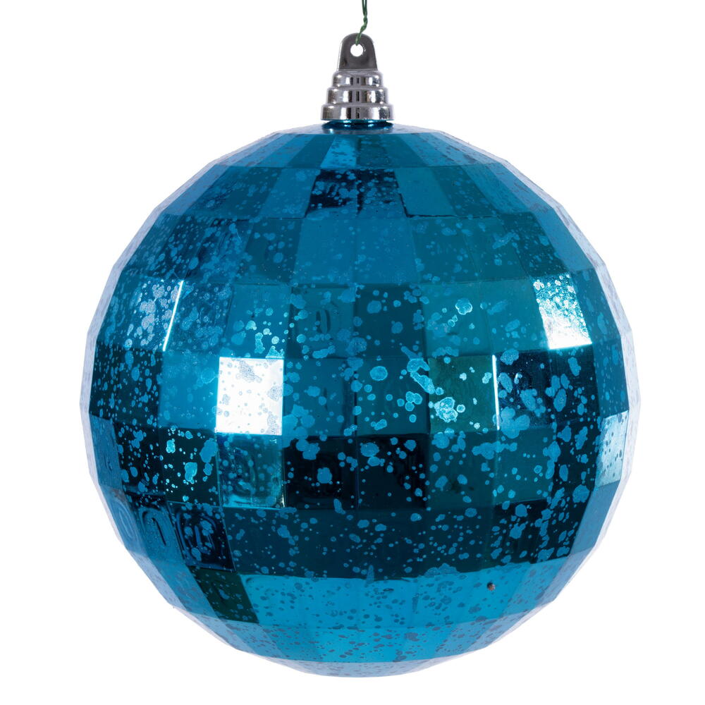 8” Turquoise Mirror Mercury Ornament