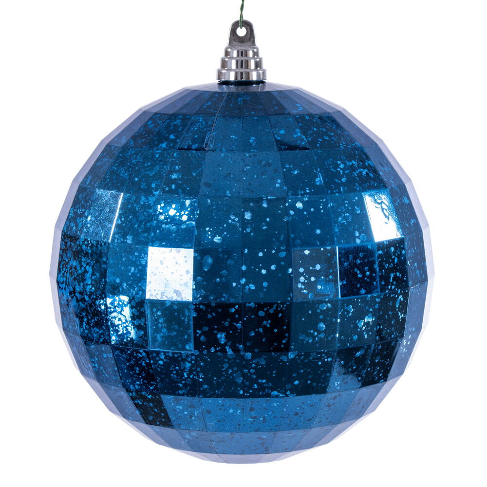 8” Midnight Blue Mirror Mercury Ornament