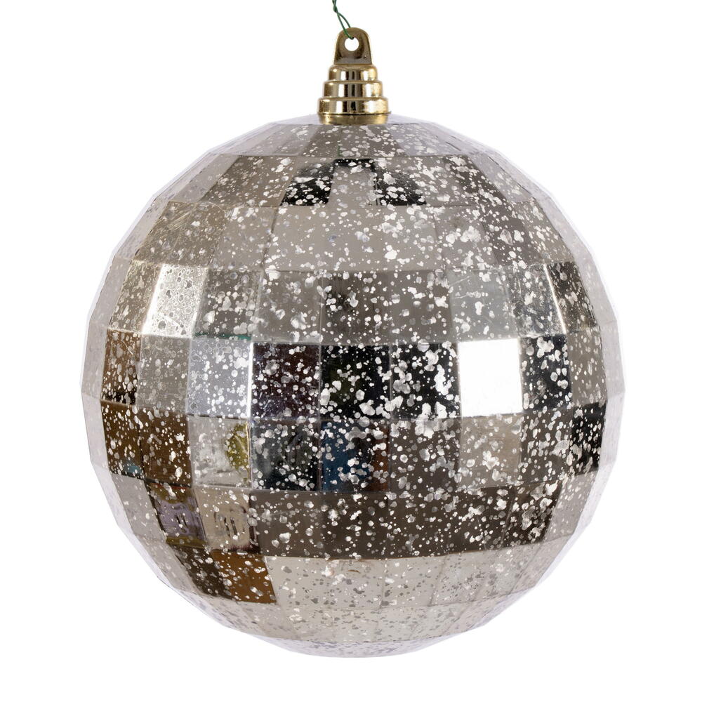 8” Champagne Mirror Mercury Ornament