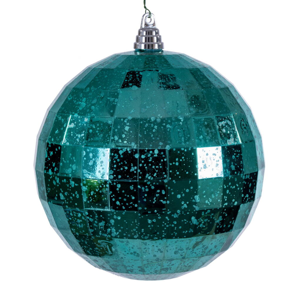 8” Teal Mirror Mercury Ornament