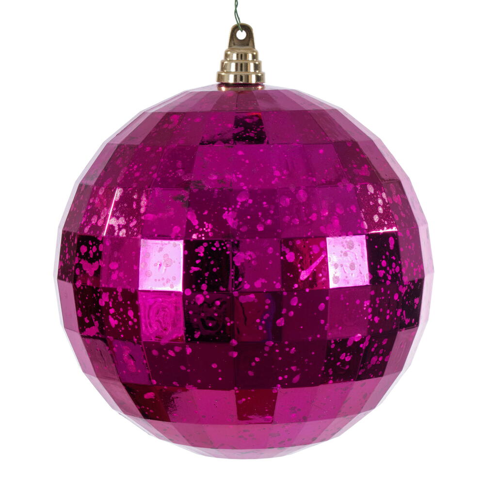 8” Fuchsia Mirror Mercury Ornament