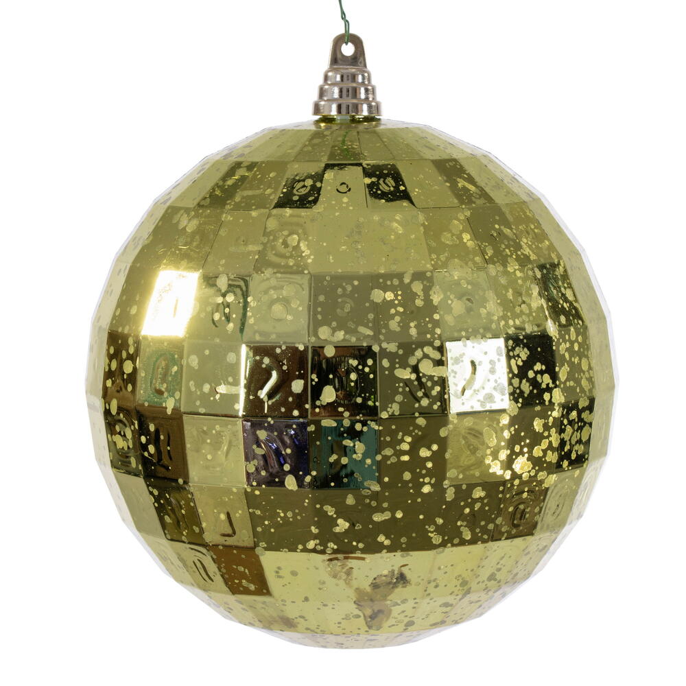 8” Lime Mirror Mercury Ornament