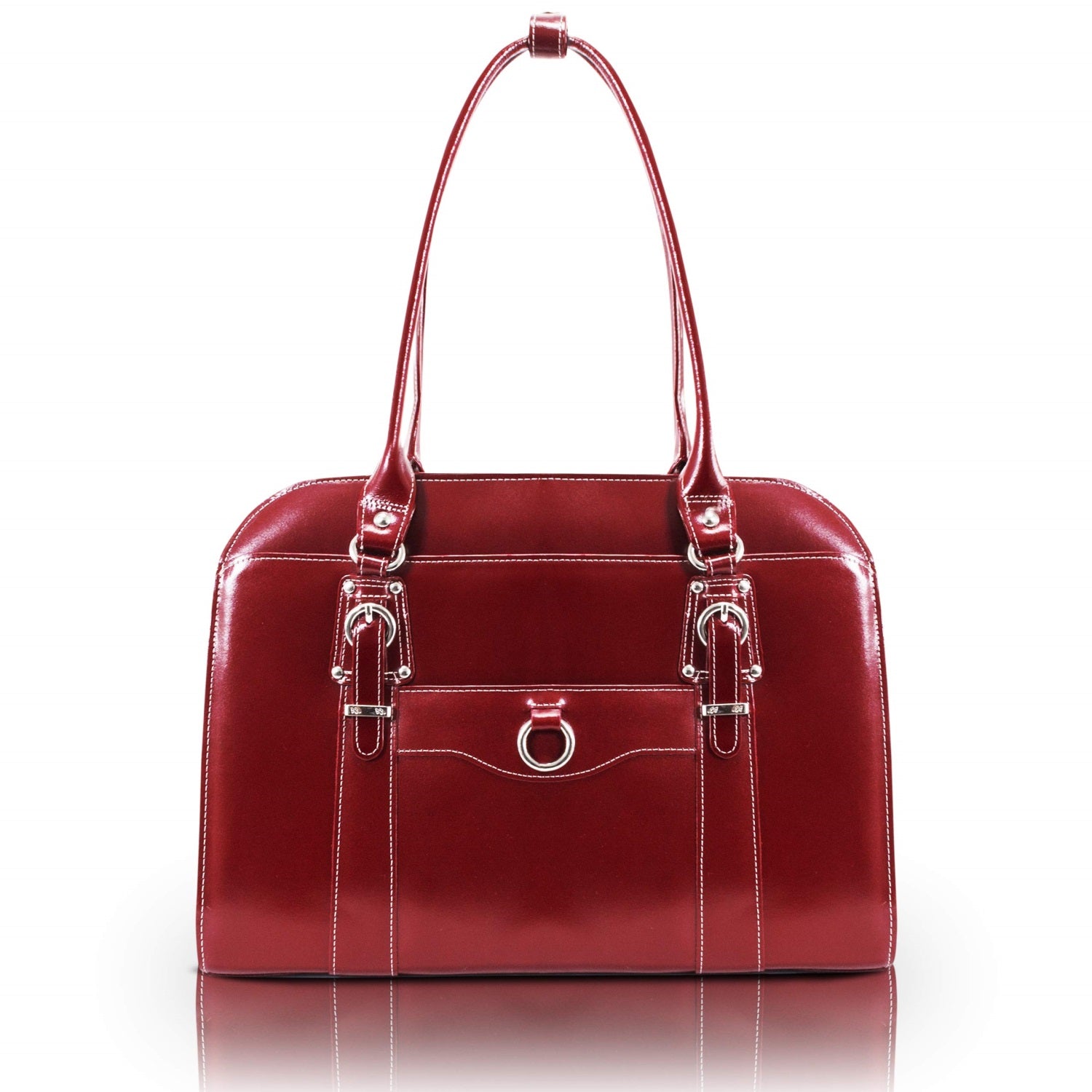 W Series | Hillside | 14 Leather Ladies' Laptop Briefcase - Red