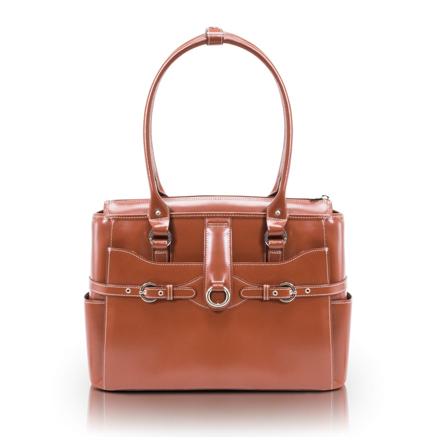 W Series | Willow Springs | 15 Leather Ladies' Laptop Briefcase - Brown