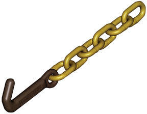 Tie Down J Hook With 3/8 Chain
