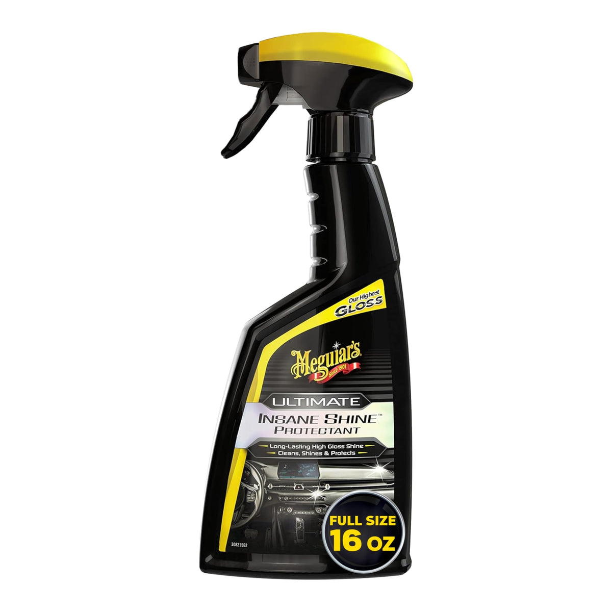 Meguiar'S Ultimate Insane Shine Protectant Spray - Non-Greasy, Long-Lasting Shine For Vinyl, Rubber, And Plastic - Protects Against Uv Rays And Fading - Easy To Use - 16 Oz
