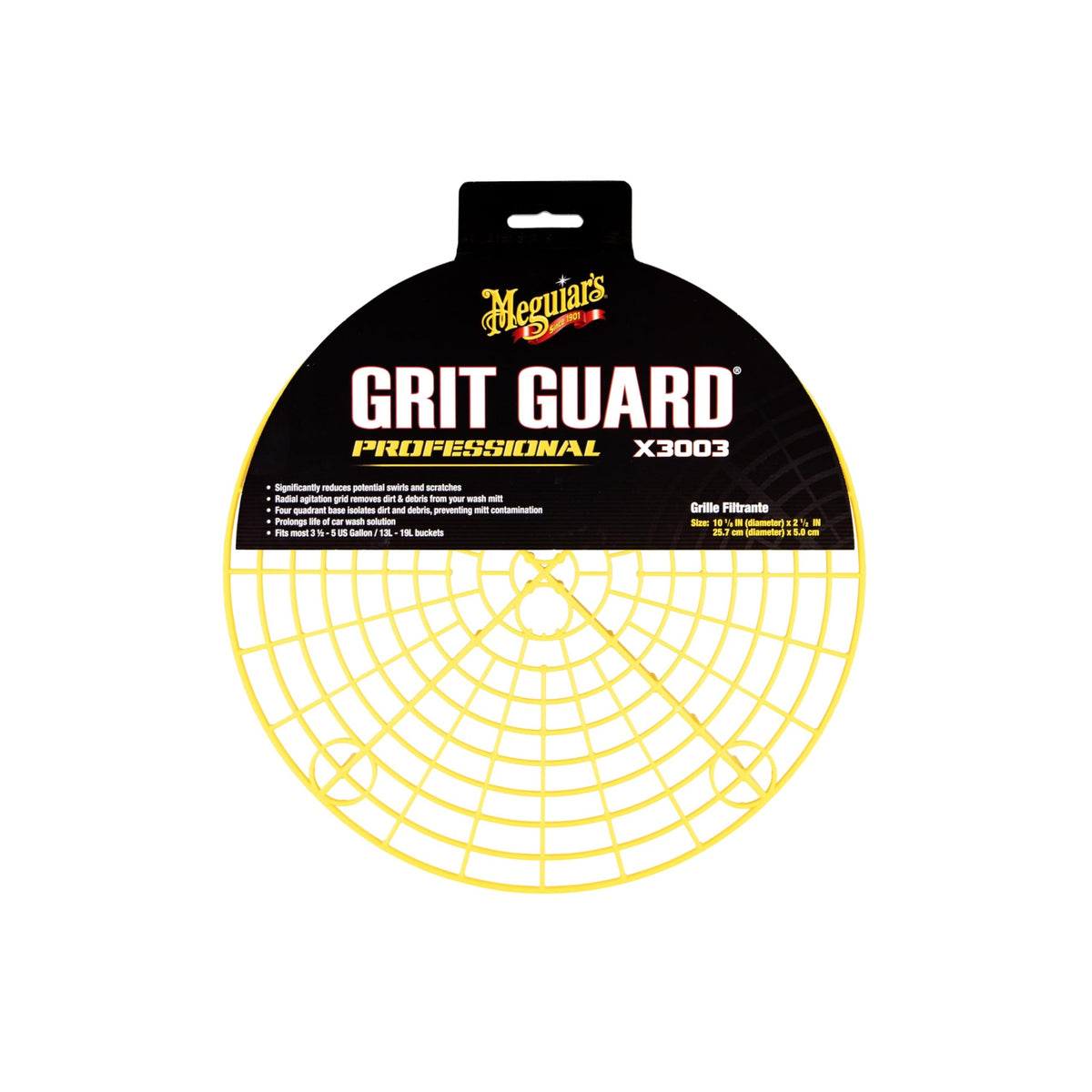 Meguiar'S Professional Grit Guard X3003 - Premium Car Wash Accessory That Acts As A Dirt Trap And Protects Your Paint - Wash Bucket Insert To Help Prevent Swirls And Scratches