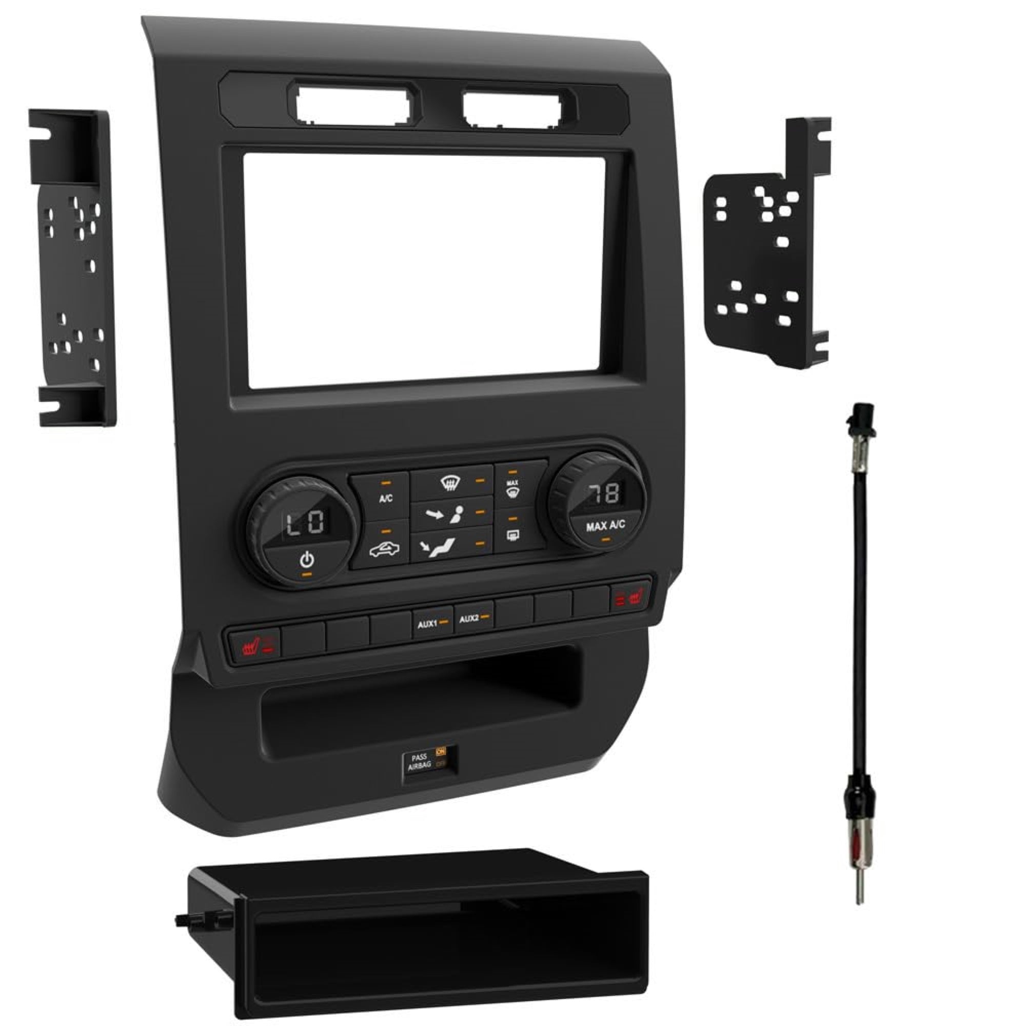 Metra Electronics - Ford F-150 2015-17 (W/Sngl-Zone Climate Cntrl)-Turbo Tactile (99-5849Ch) Metra Radio Install Kits