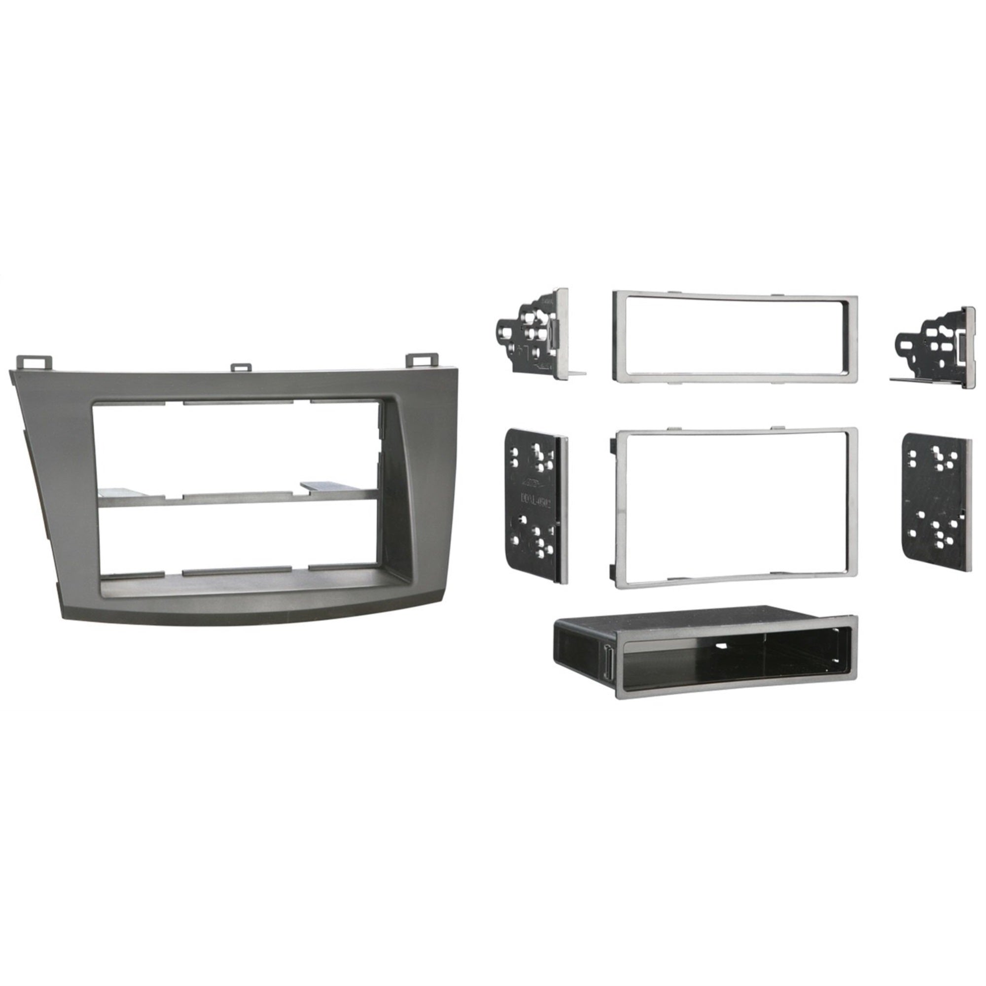 Metra 99-7514B Single Or Double Din Installation Dash Kit For 2010 Mazda 3, Painted Matte Black To Match Dash (Black)