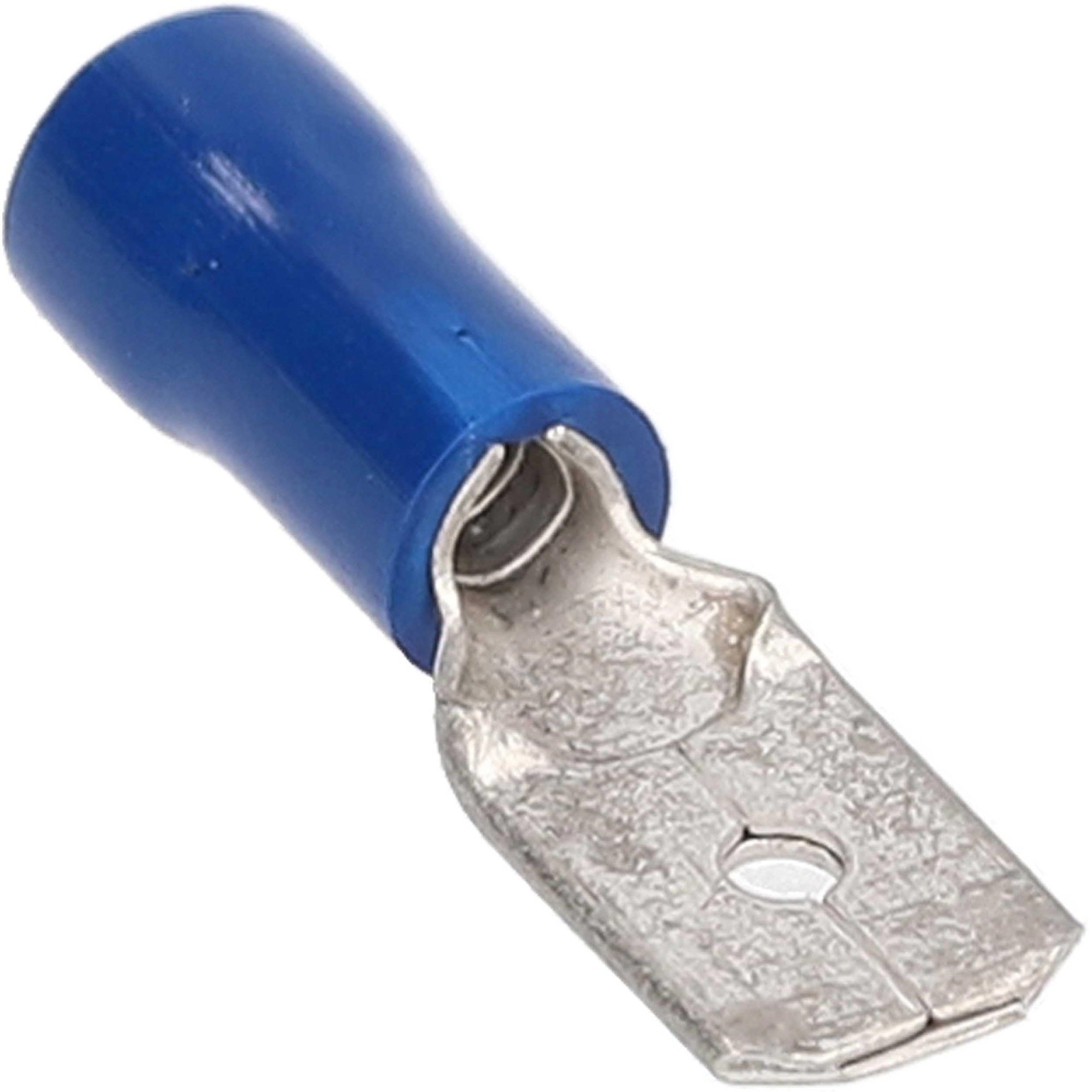 Install Bay Bvmd250 Vinyl Male Connector 16/14 Gauge .250, Blue (100-Pack)