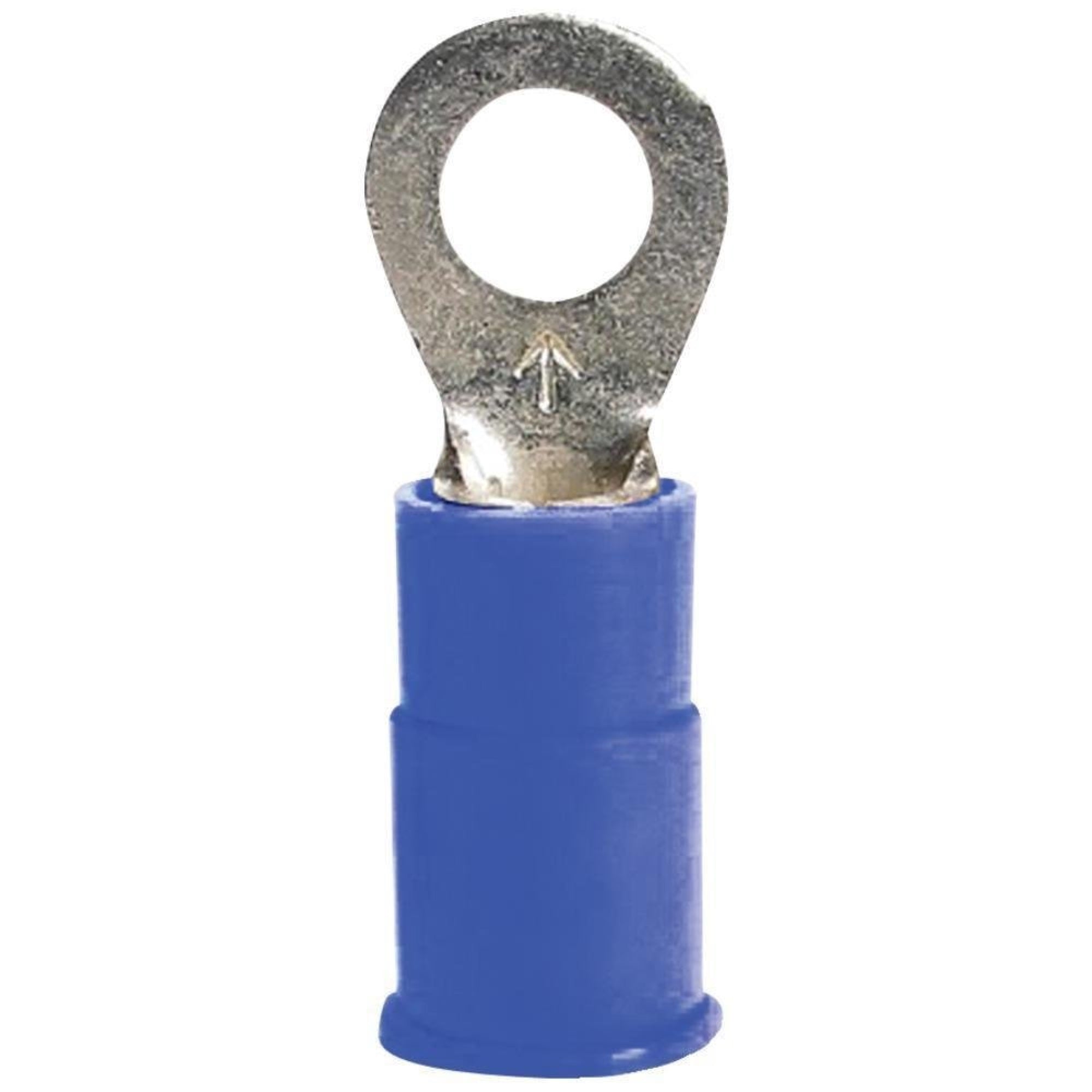 Install Bay Vinyl Terminal Ring Connector 16/14 Gauge 3/8 Inch, Blue - Bvrt38, 100 Pack
