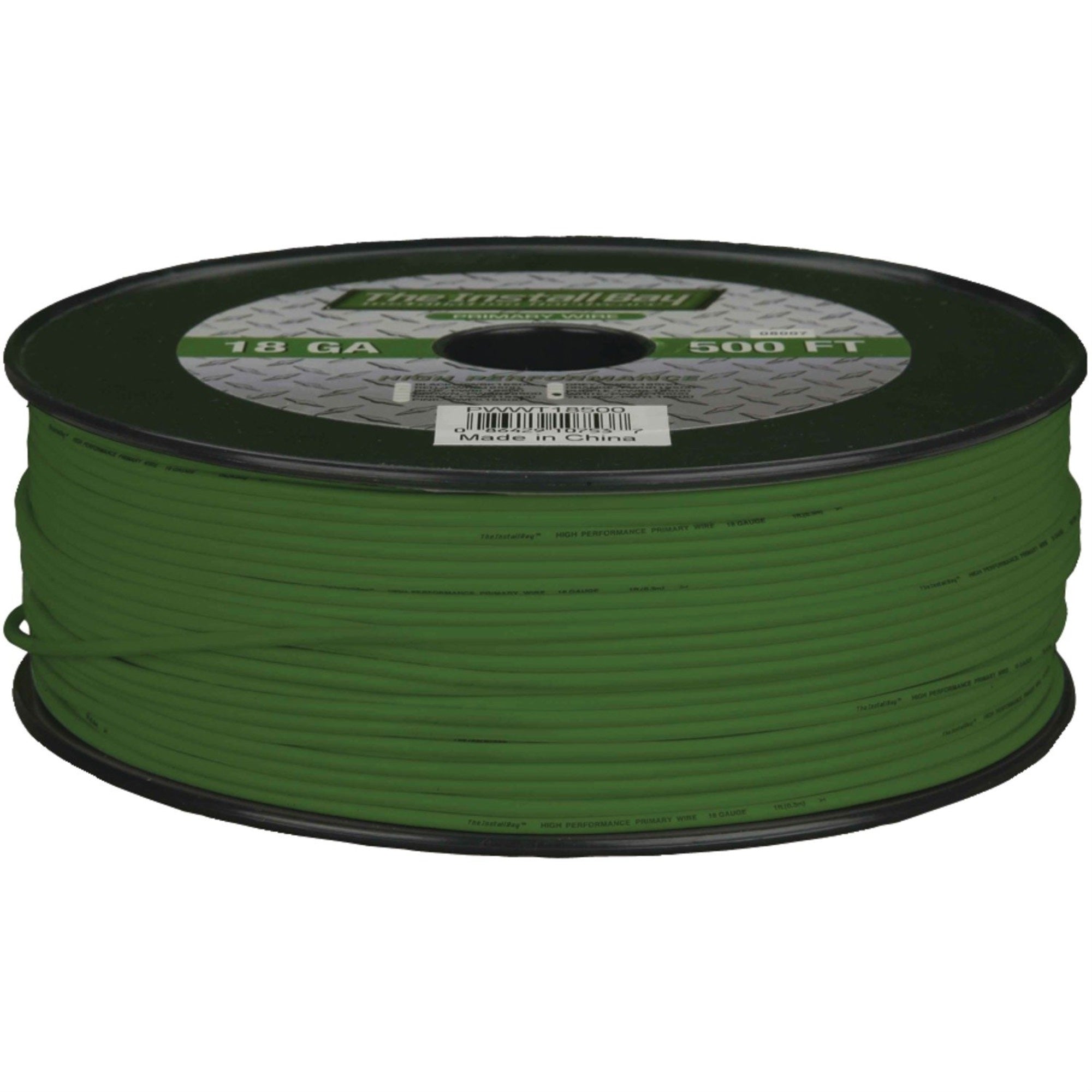 Install Bay Pwgn18500 Primary Wire 18 Gauge - Green (500 Feet)