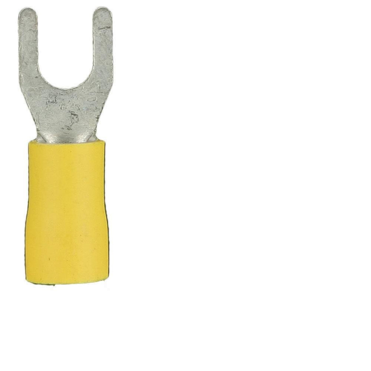 Install Bay Yvst10 Spade Terminal Vinyl Connector 12/10 Gauge #10, Yellow (100-Pack)