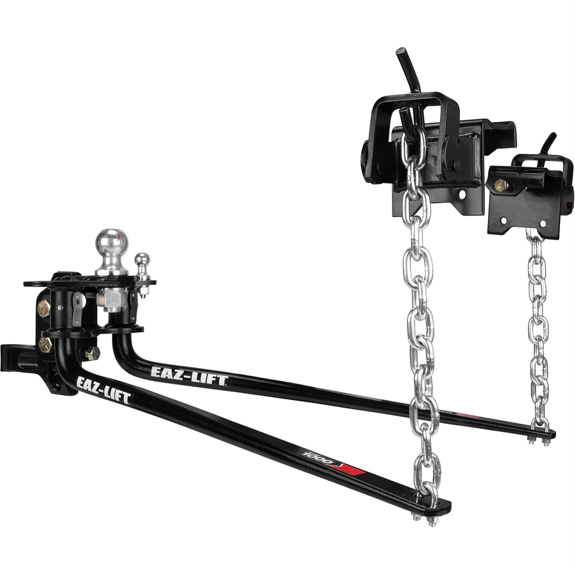 Camco Eaz-Lift Elite 600Lb Camper/Rv Weight Distribution Hitch - Adjustable Sway Control & Interchangeable Spring Bars - Pre-Installed Hitch Ball & Sway Control Ball - 800Lb Max Tongue Weight (48056)