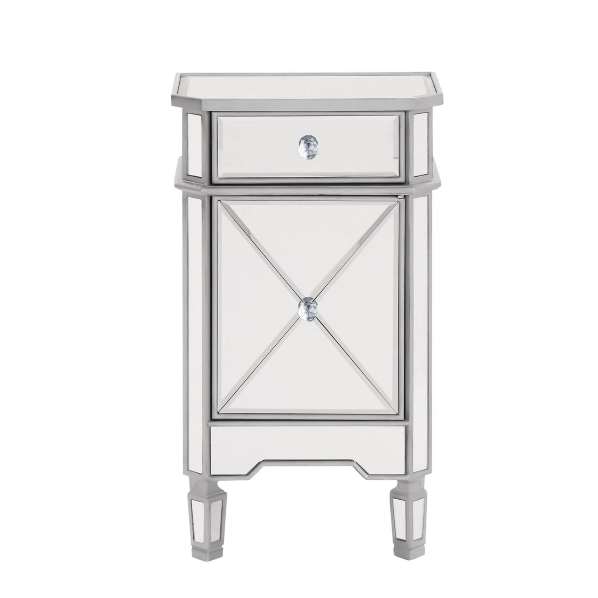 Vanity Table 42 In. X 18 In. X 31 In. In Silver Paint