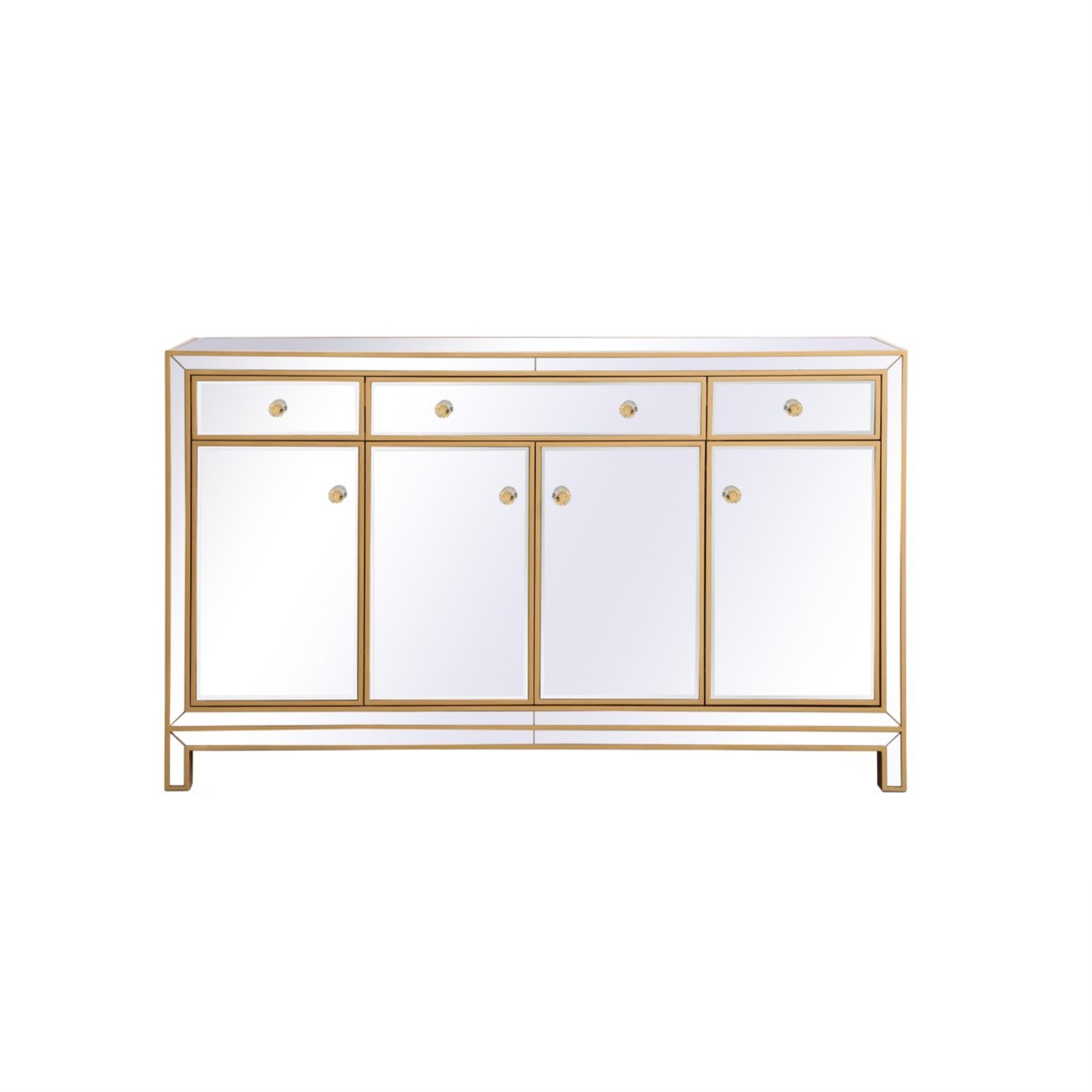 Reflexion 60 In. Mirrored Credenza In Gold