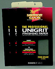 Mirror Glaze Unigrit Finishing Paper, 1500 Grit, 25 Sheets