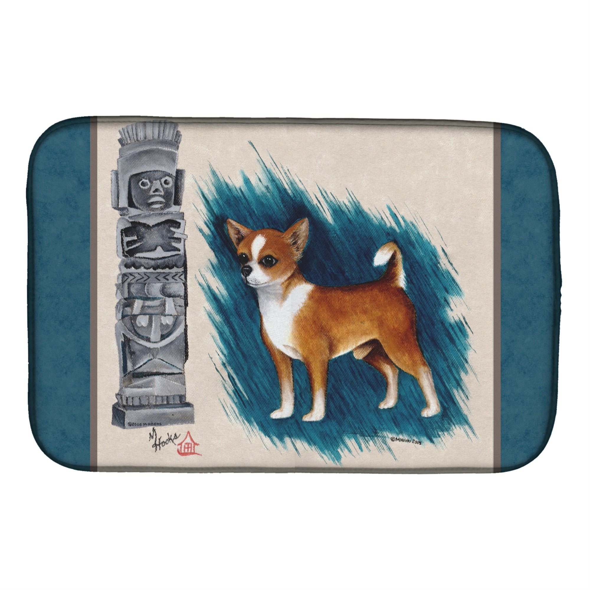 Caroline'S Treasures Mh1011Ddm Chihuahua Totem Dish-Drying-Mats, 14X21, Multicolor