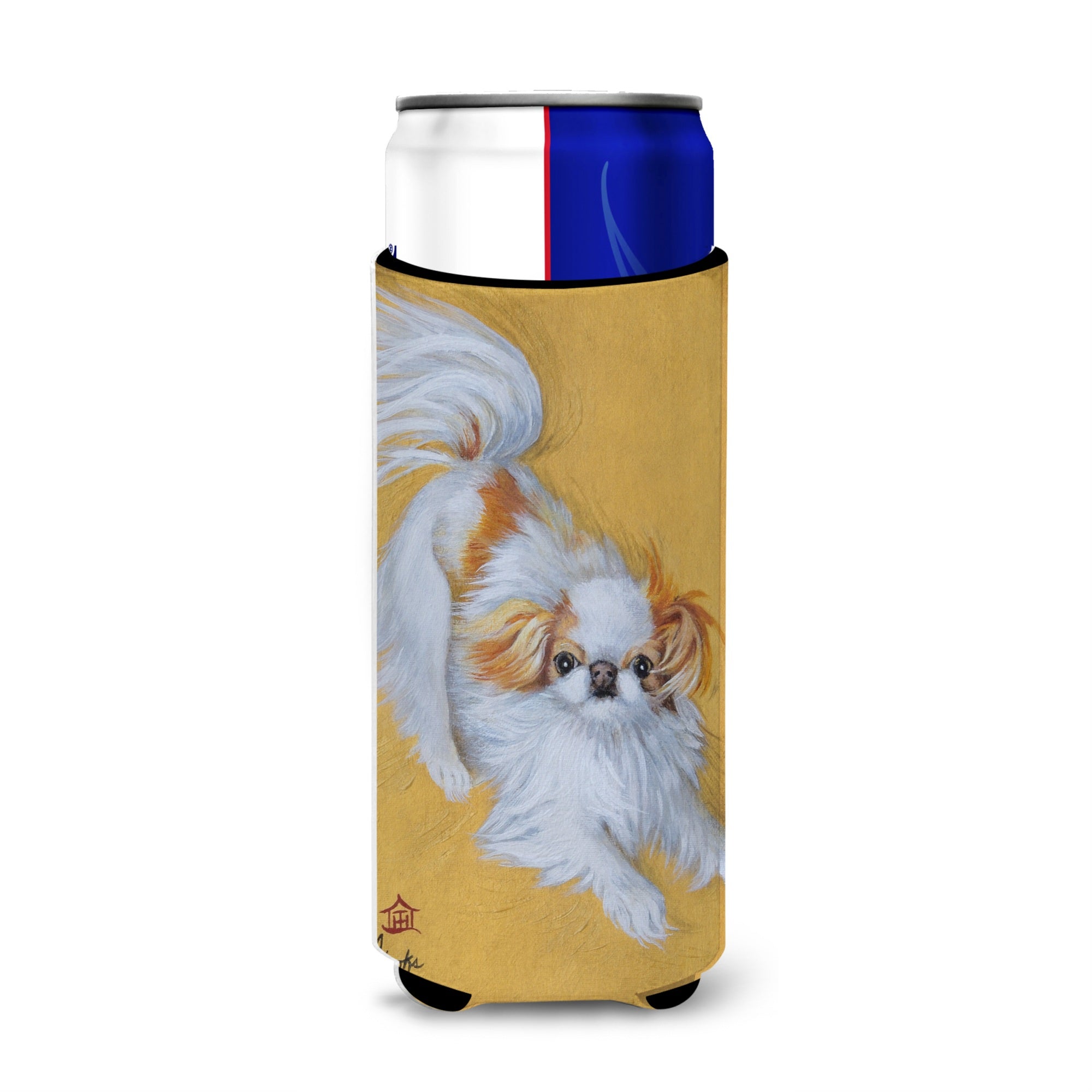 Japanese Chin Red White Play Ultra Beverage Insulators For Slim Cans Mh1033Muk