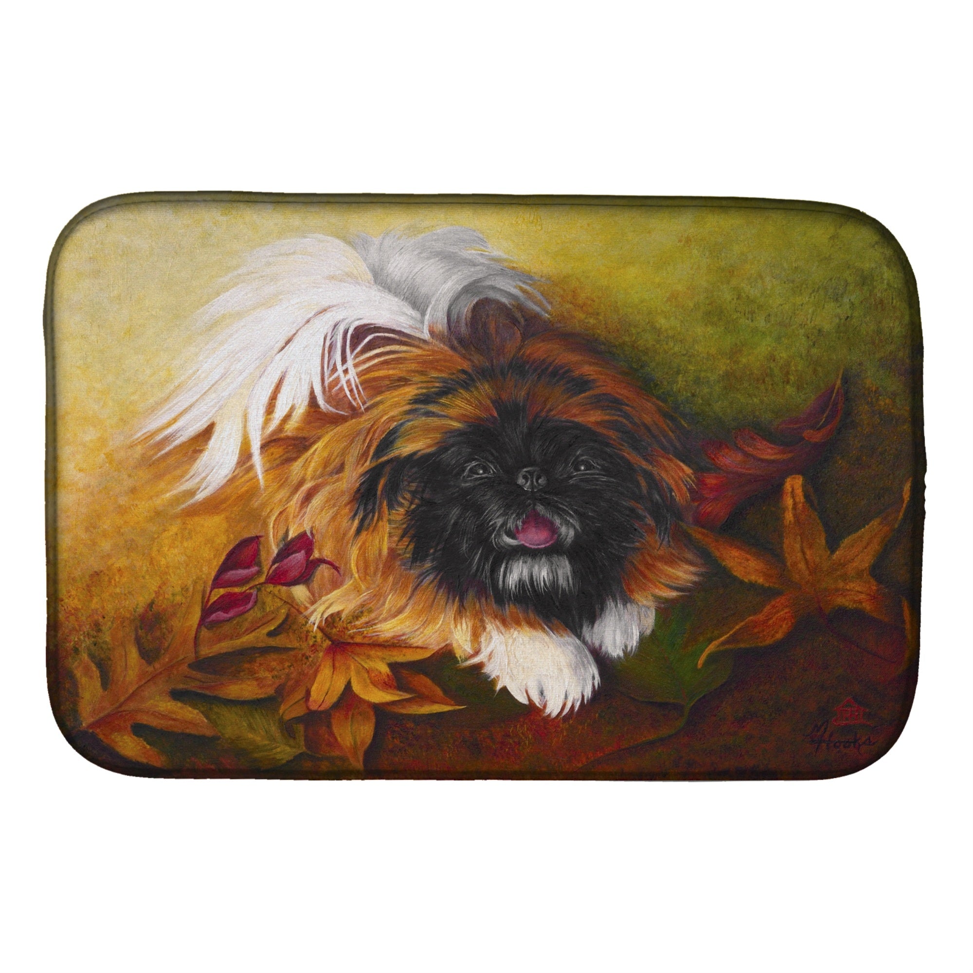 Caroline'S Treasures Mh1046Ddm Pekingese Boogie Dish-Drying-Mats, 14X21, Multicolor