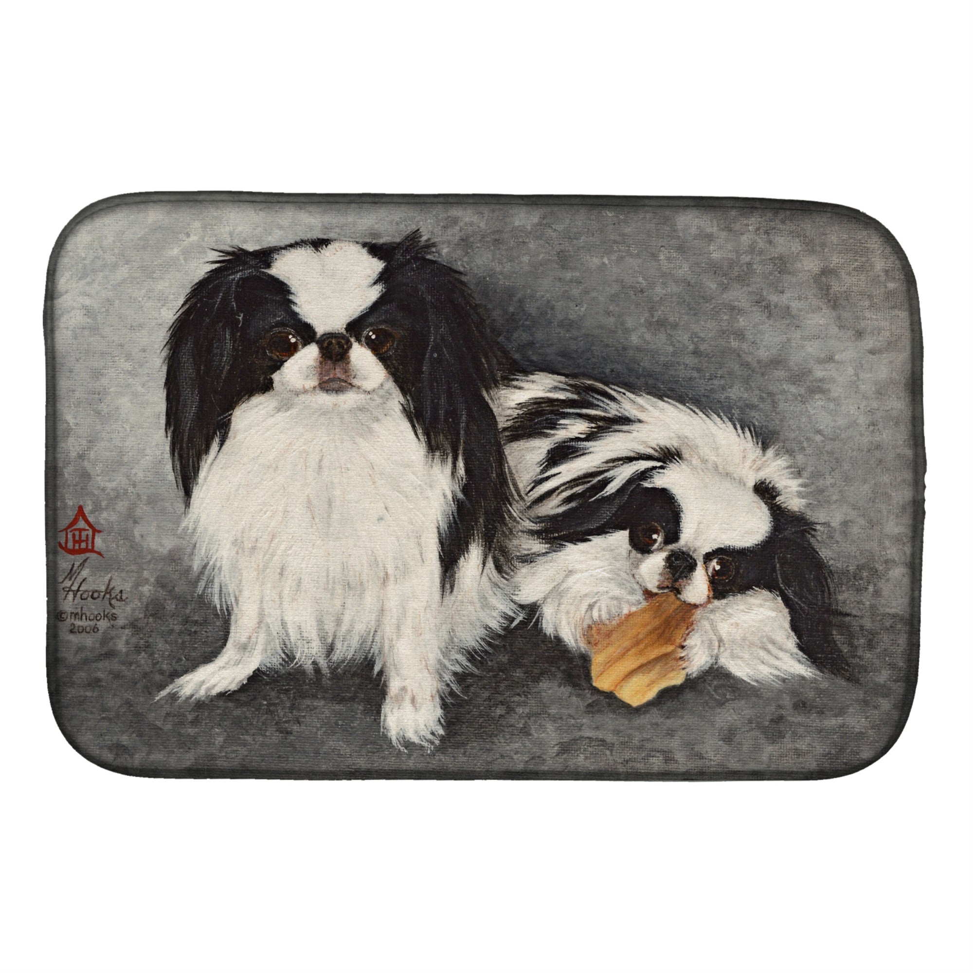 Caroline'S Treasures Mh1050Ddm Japanese Chin Impress Dish-Drying-Mats, 14X21, Multicolor