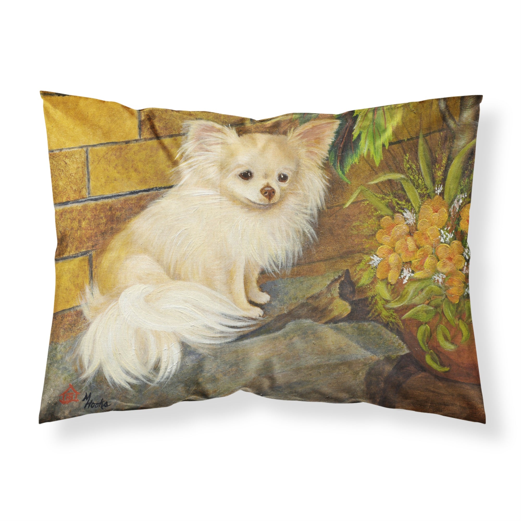 Caroline'S Treasures Mh1053Pillowcase Chihuahua Just Basking Fabric Standard Pillowcase, Large, Multicolor
