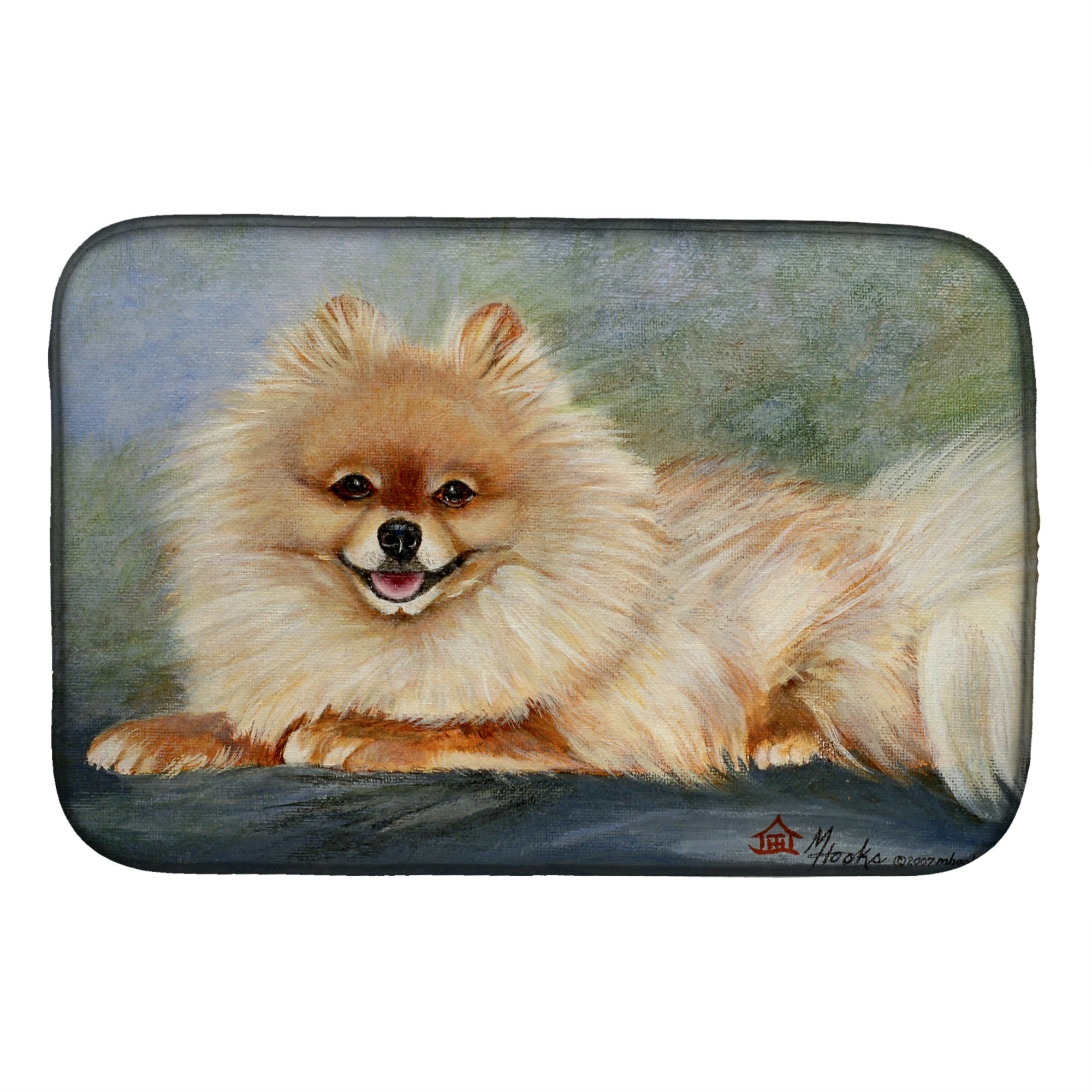 Caroline'S Treasures Mh1055Ddm Pomeranian Full Body Dish-Drying-Mats, 14X21, Multicolor
