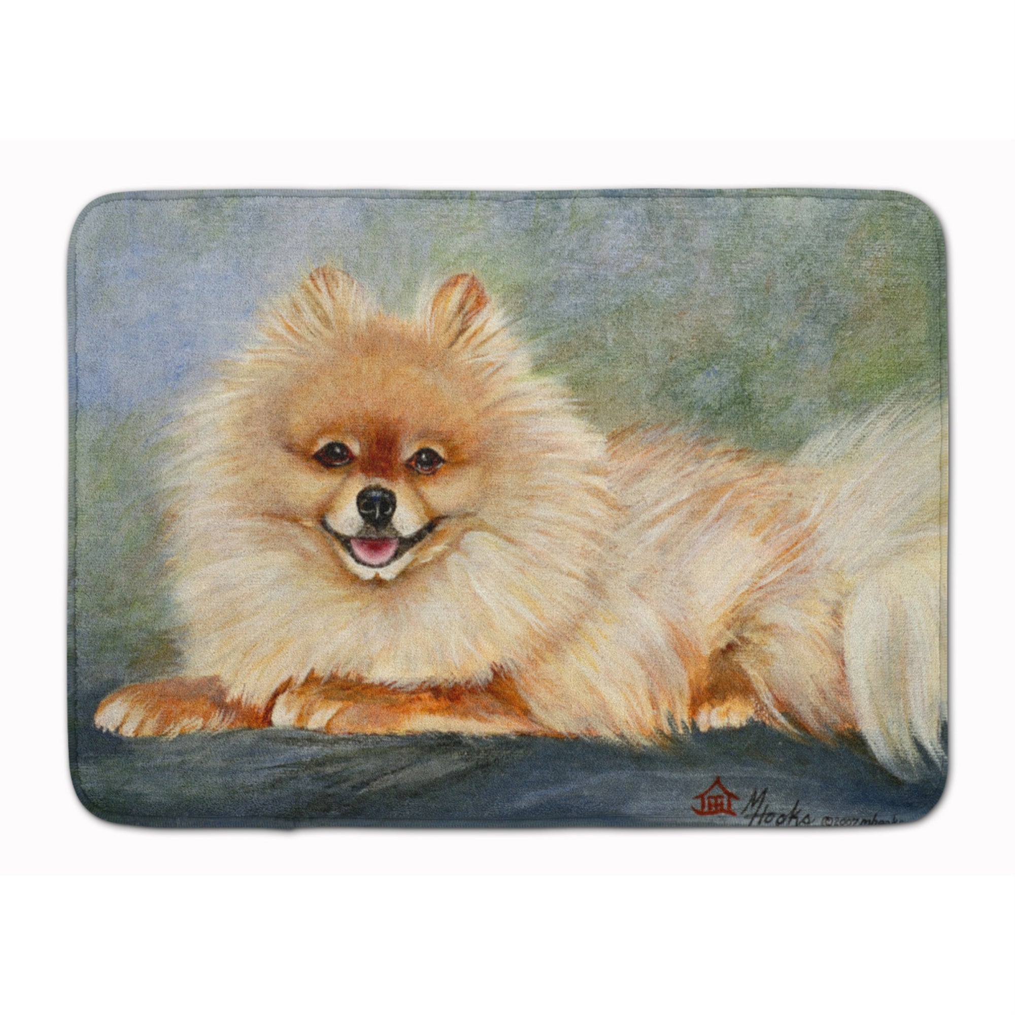 Caroline'S Treasures Pomeranian Full Body Floor Mat, 19 X 27, Multicolor