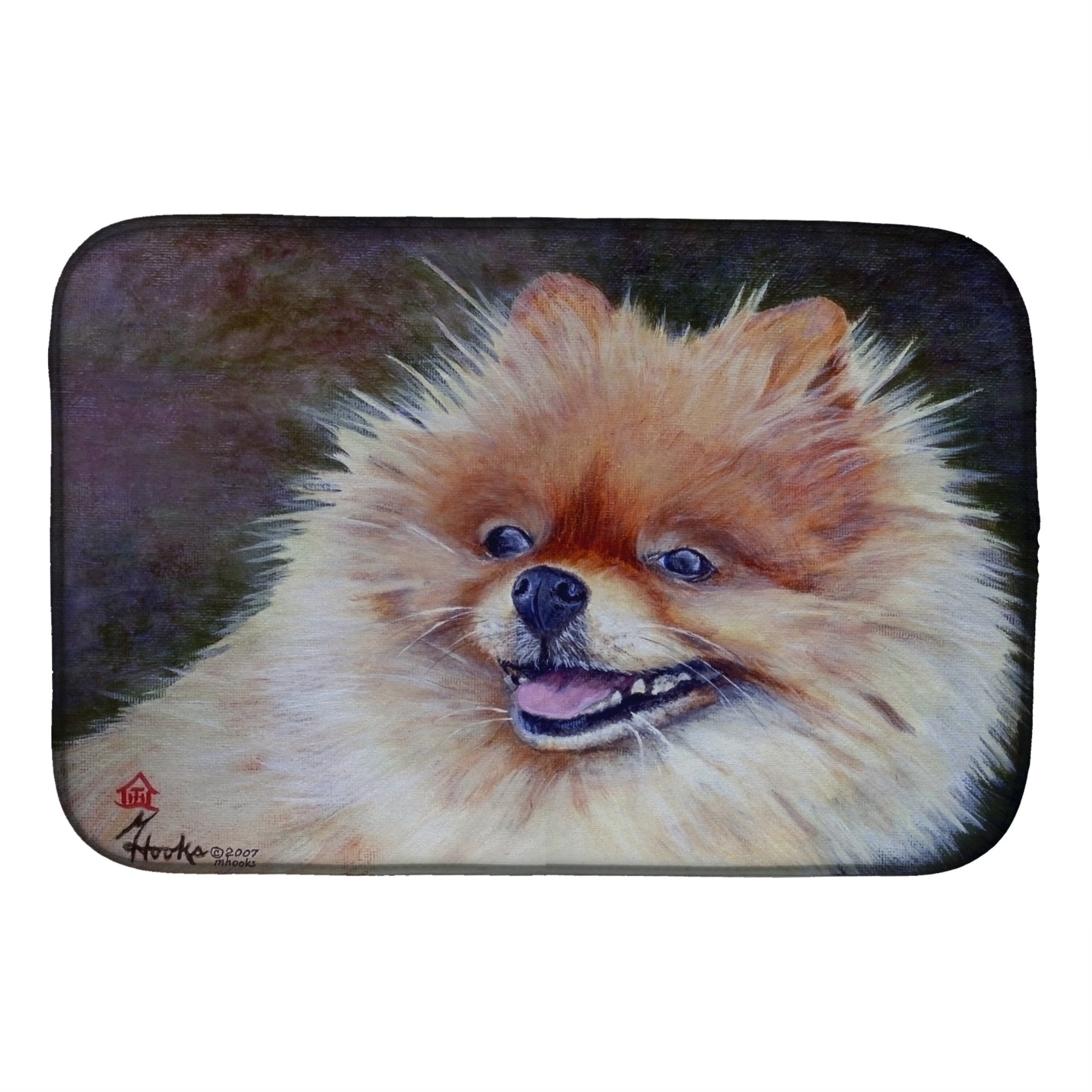 Caroline'S Treasures Mh1056Ddm Pomeranian Head Dish-Drying-Mats, 14X21, Multicolor