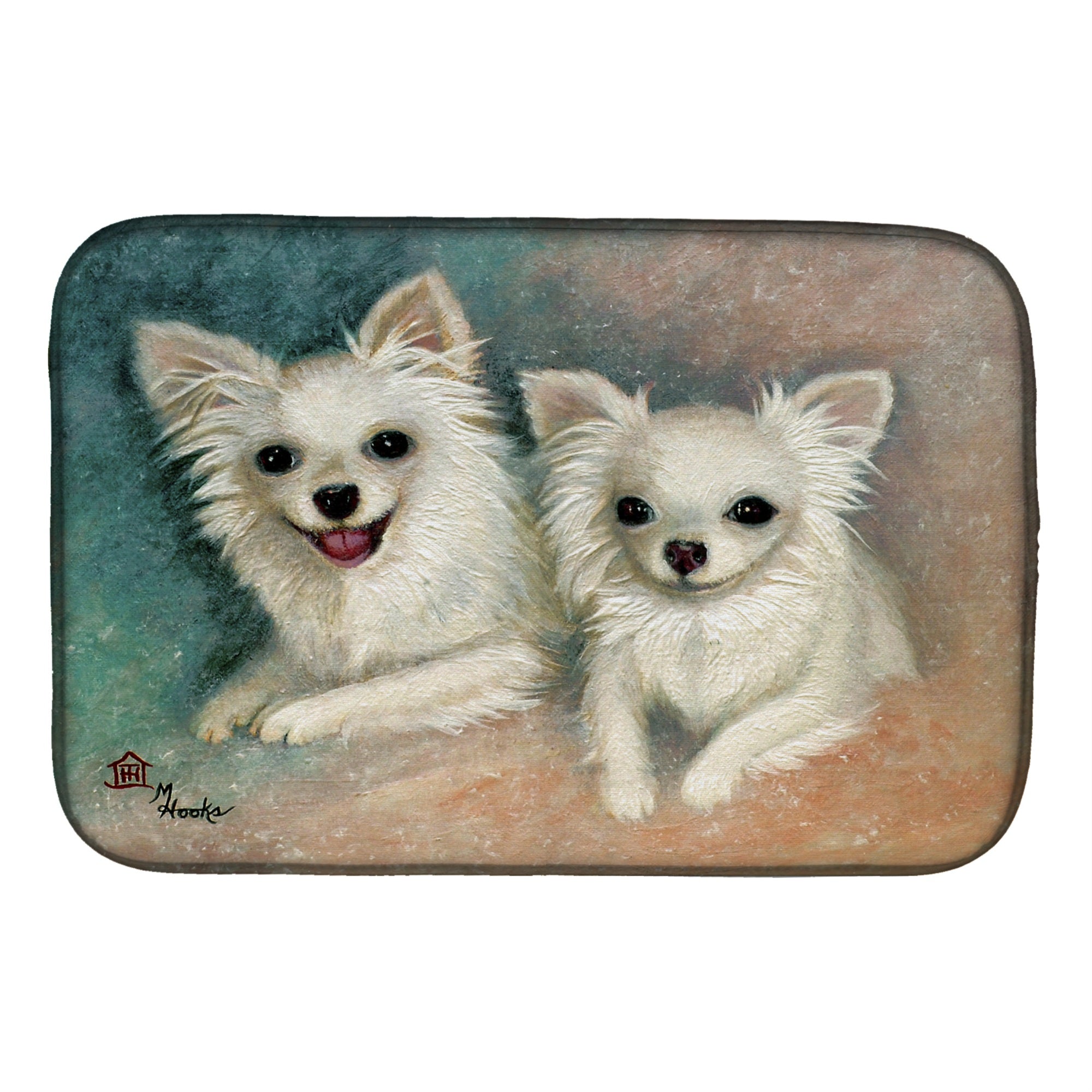 Caroline'S Treasures Mh1064Ddm Chihuahua The Siblings Dish-Drying-Mats, 14X21, Multicolor