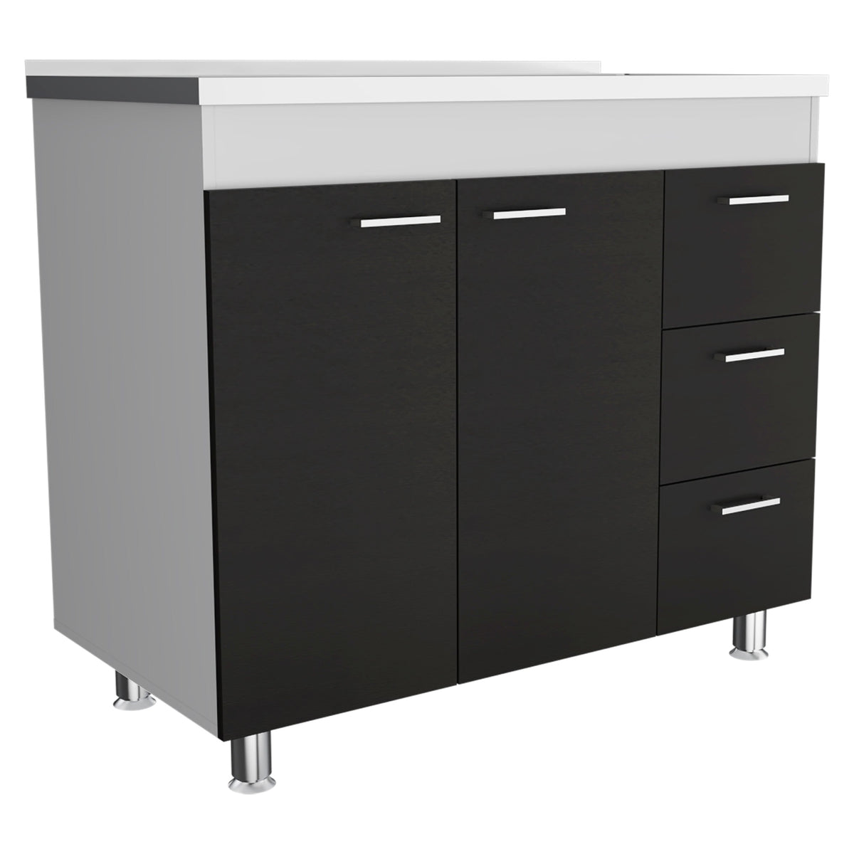 Ferretti Base Cabinet  -Kitchen -White / Black