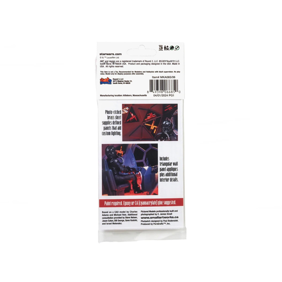 Photoetch Set For 'Star Wars: A New Hope' Tie Fighter Kit 1/32 Scale By Polar Lights
