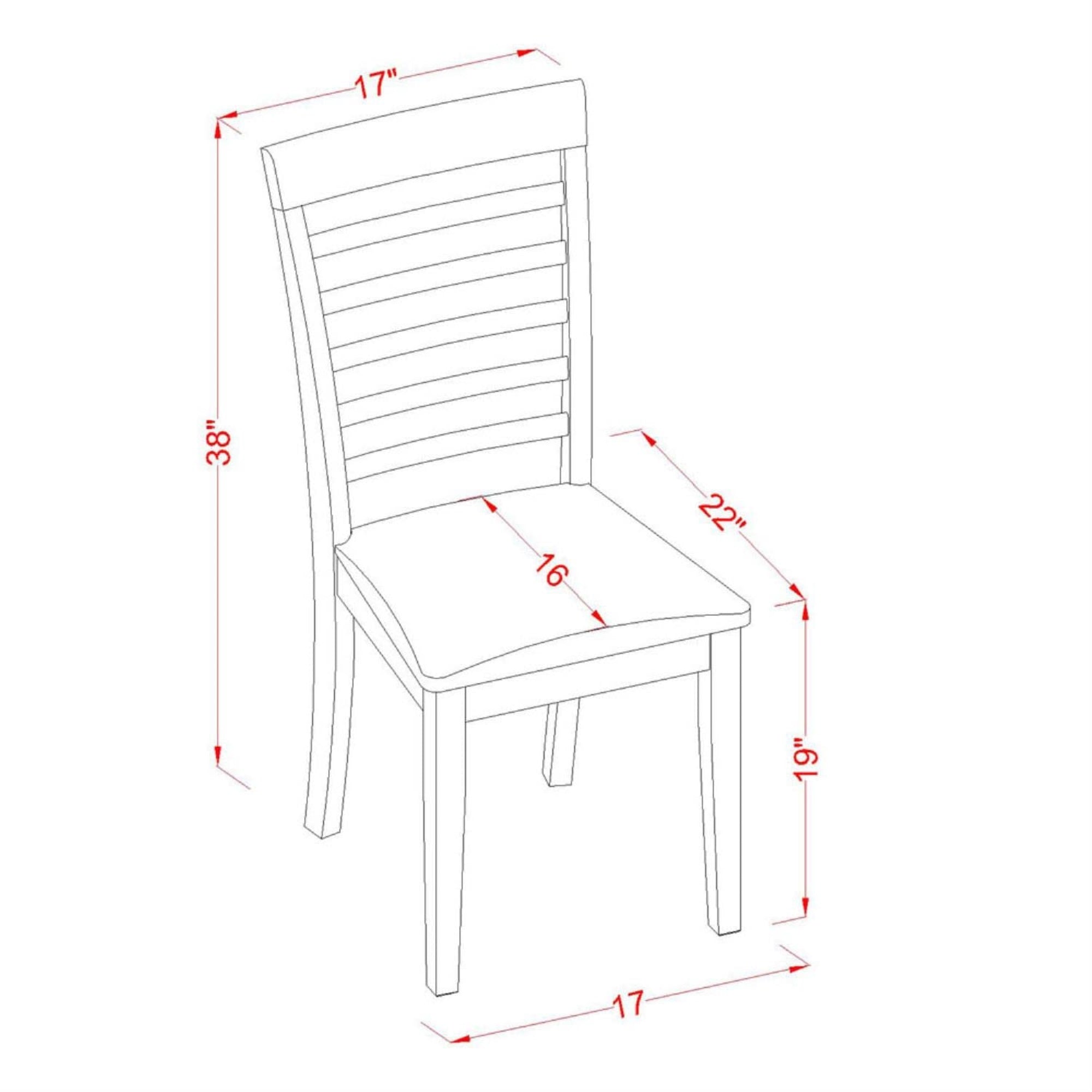 East West Furniture Dining Linen Fabric Upholstered Wood Chairs, Set Of 2, Mlc-Sbr-C
