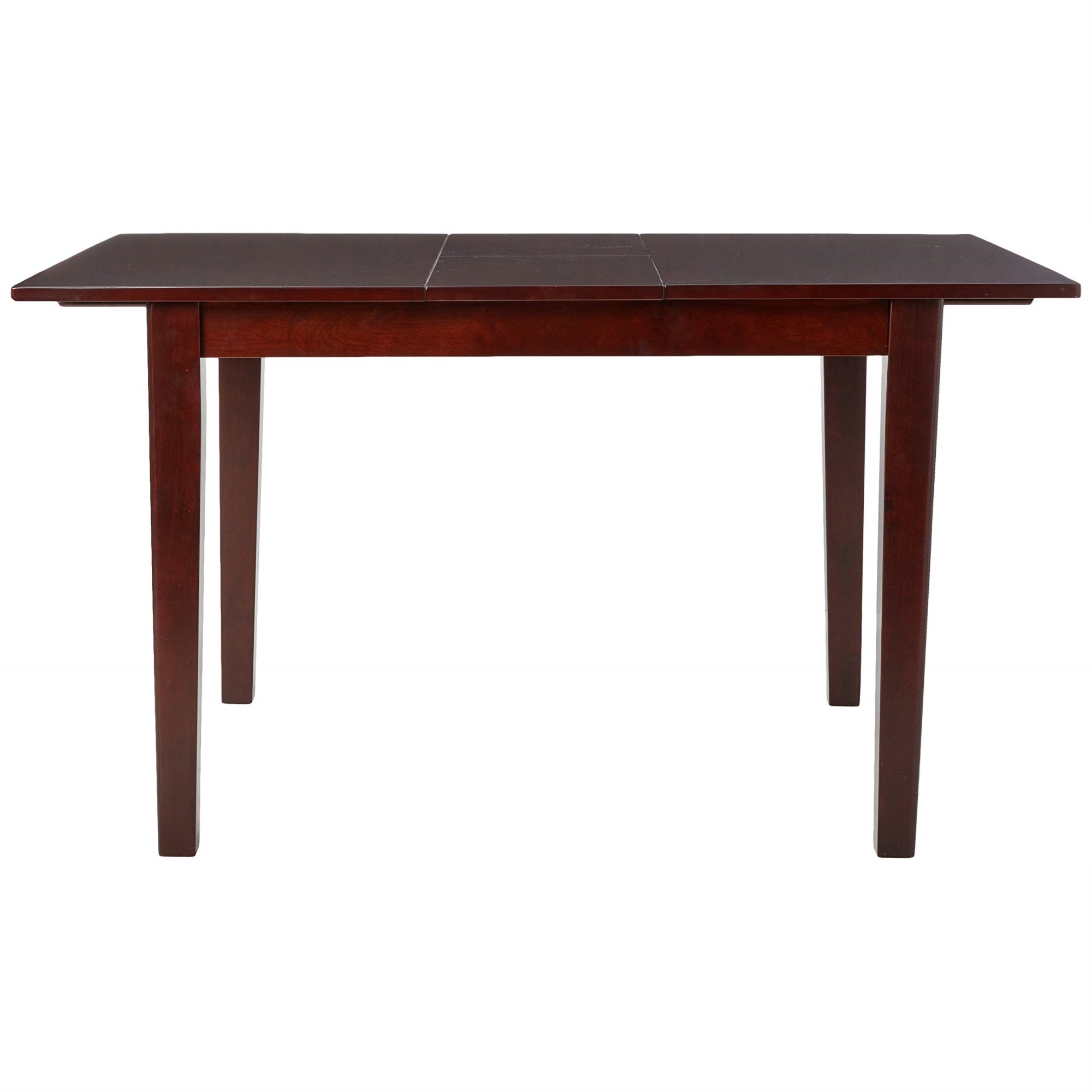 East West Furniture Mlt-Mah-T Milan Dining Room Rectangle Kitchen Table Top With Butterfly Leaf, 36X54 Inch, Mahogany