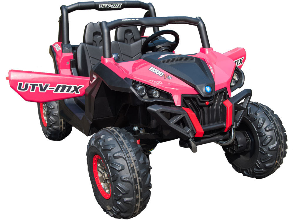 Mini Moto Utv 4X4 12V Pink (2.4Ghz Rc)