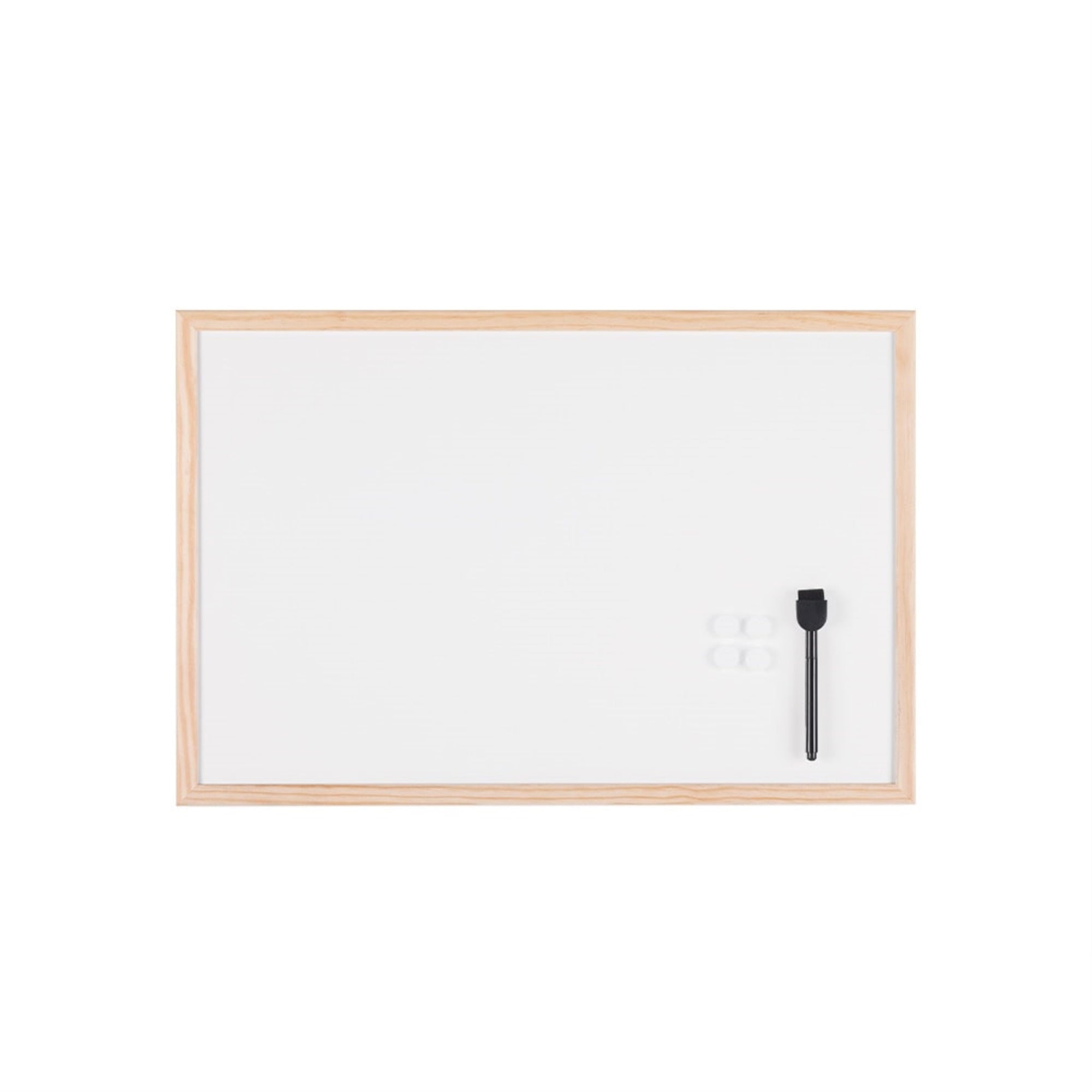 Magnetic Dry-Erase Board, Pine Wood Frame