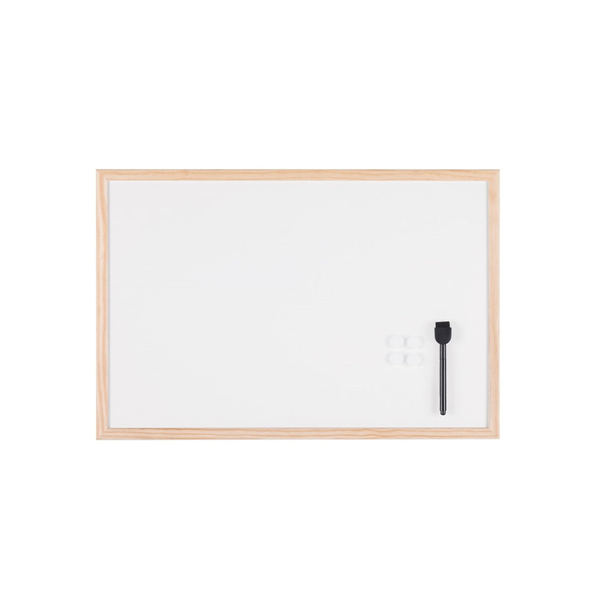 Magnetic Dry-Erase Board, Pine Wood Frame