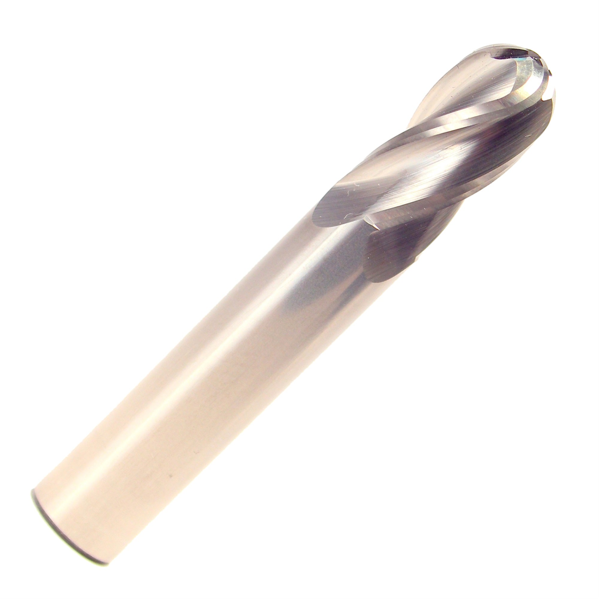 1/4 Carbide 4 Flute Single End Ball End Mill, Drill America, Mmo1/4-4Fse-Bn