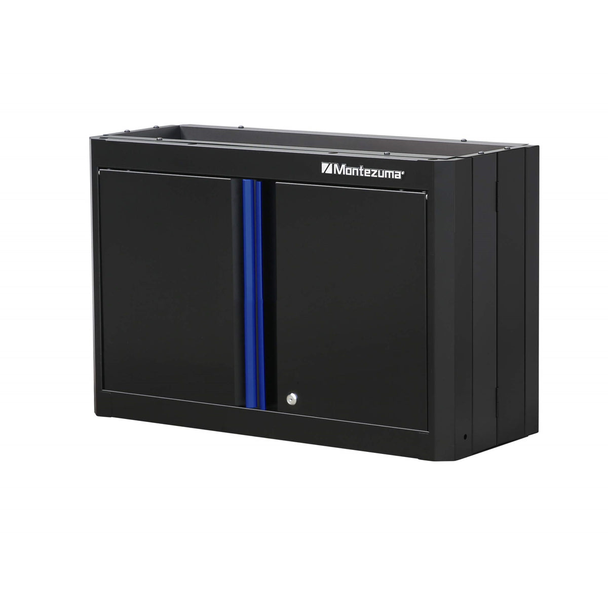 Montezuma Garage Tool Storage System - 30.5 X 12' Locking 2 Door Wall Cabinet With Magnetic Latches & Black Powder Coat Finish - Bkmg30202Wc