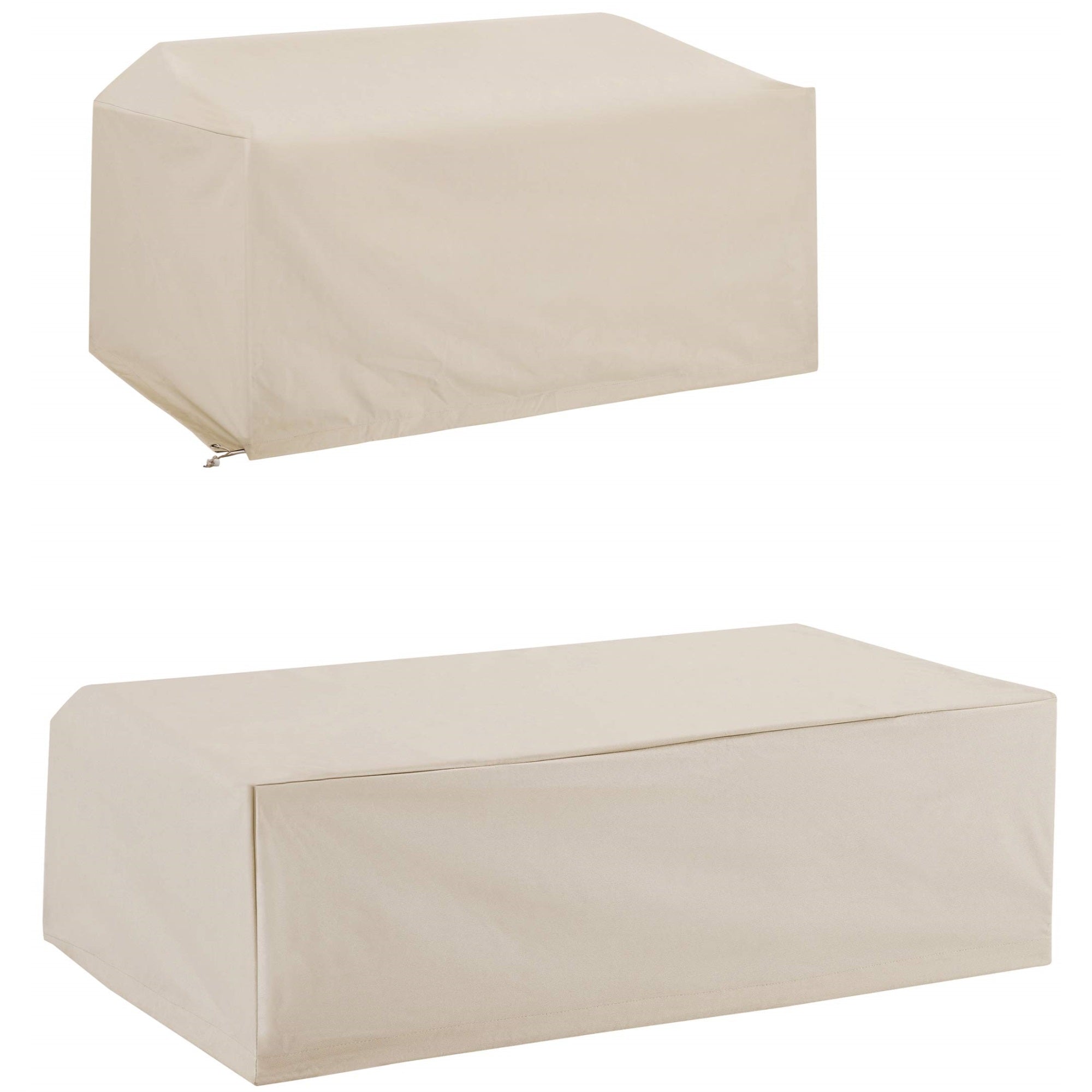 Casafoyer Furniture Patio Furniture Covers, Waterproof 2-Piece Cover Set For Outdoor Coffee Table, Loveseat, Tan
