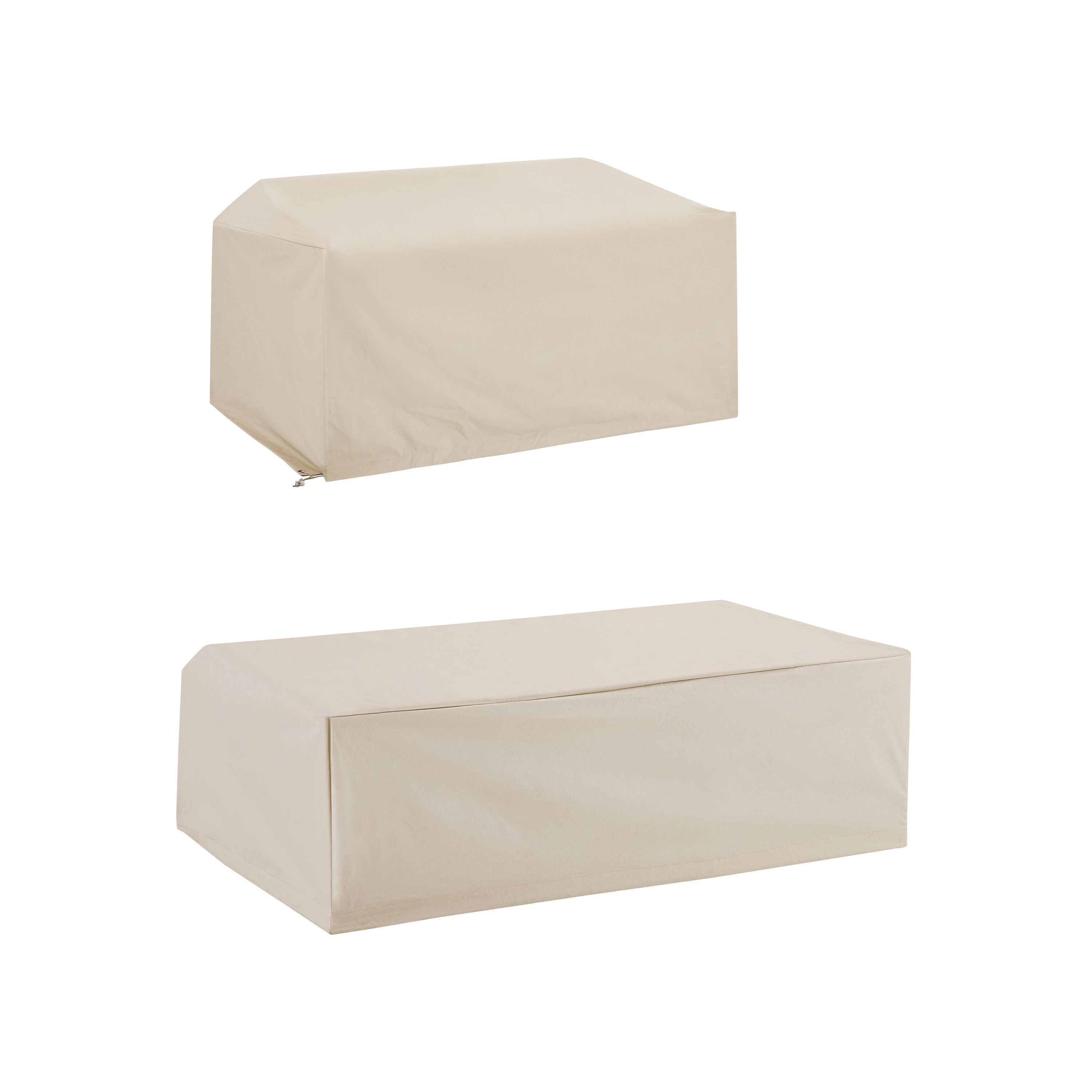 Outdoor Chat Set Protective Cover Set - Custom-Fitted, Durable Reinforced Vinyl, All-Weather Resistant, Snug Fit, Fits Wicker Loveseats & Coffee Tables
