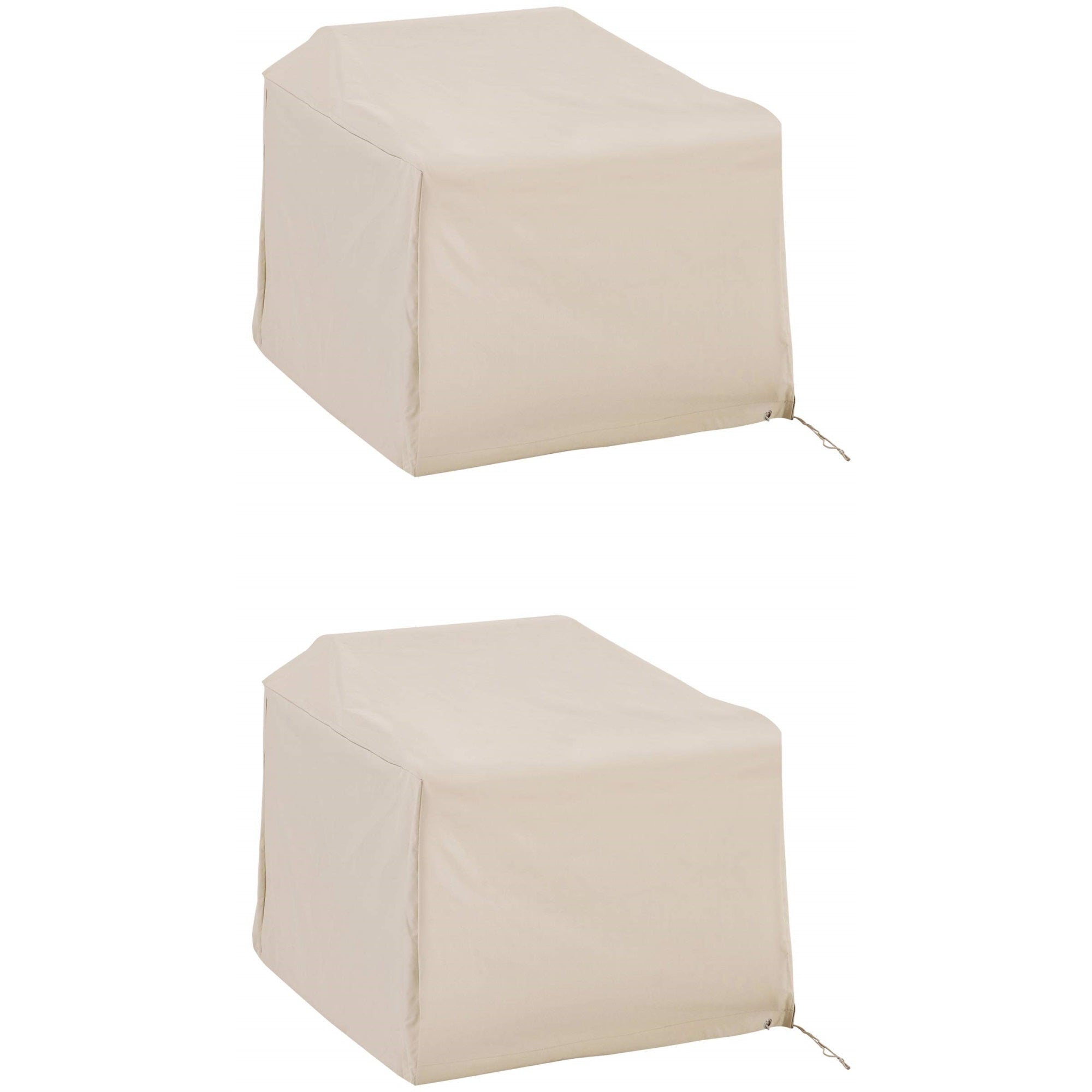 Casafoyer Furniture Patio Furniture Covers, Waterproof 2-Piece Outdoor Chair Cover Set For Backyard, Tan