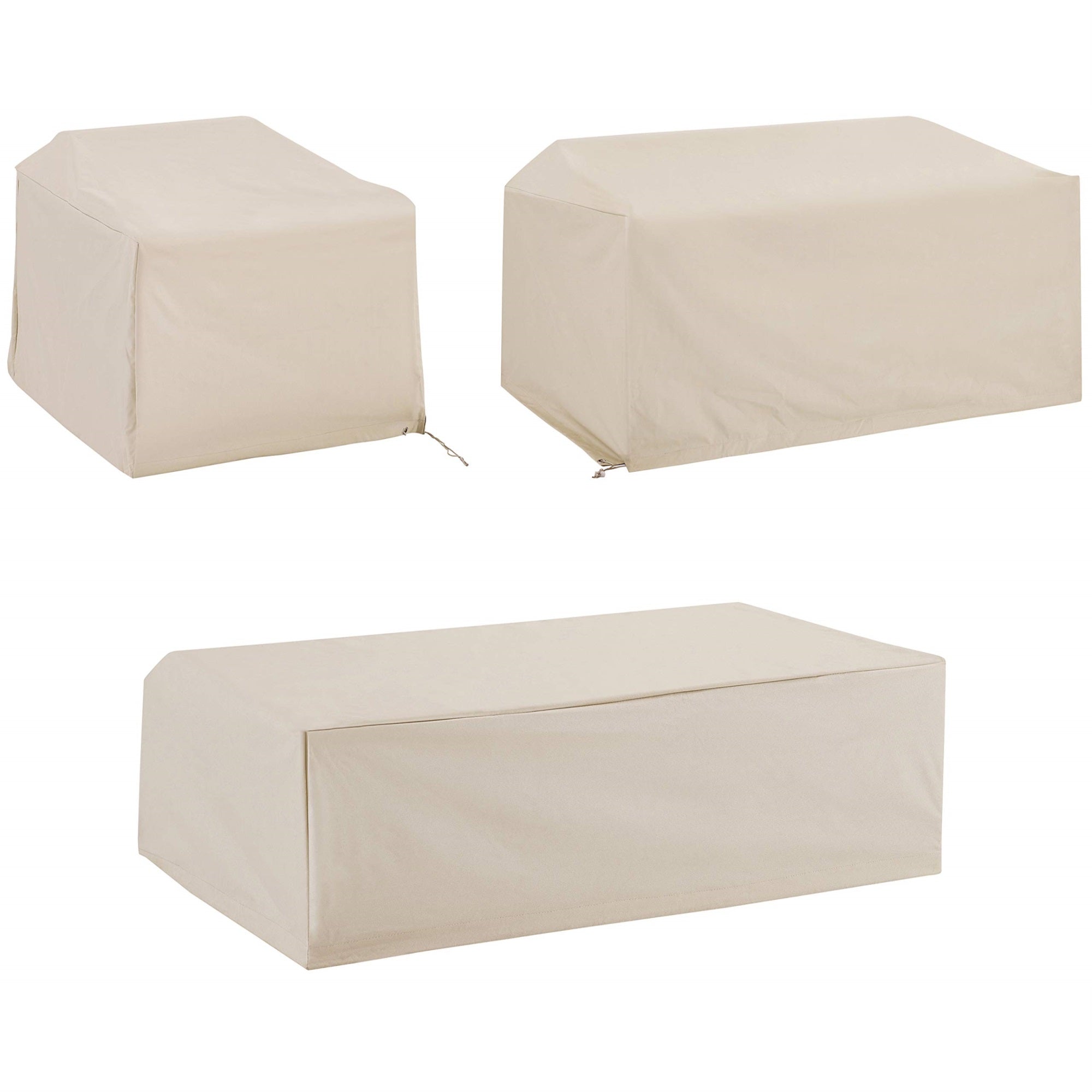 Casafoyer Furniture Patio Furniture Covers, Waterproof 3-Piece Cover Set For Outdoor Chair, Loveseat, Table, Tan