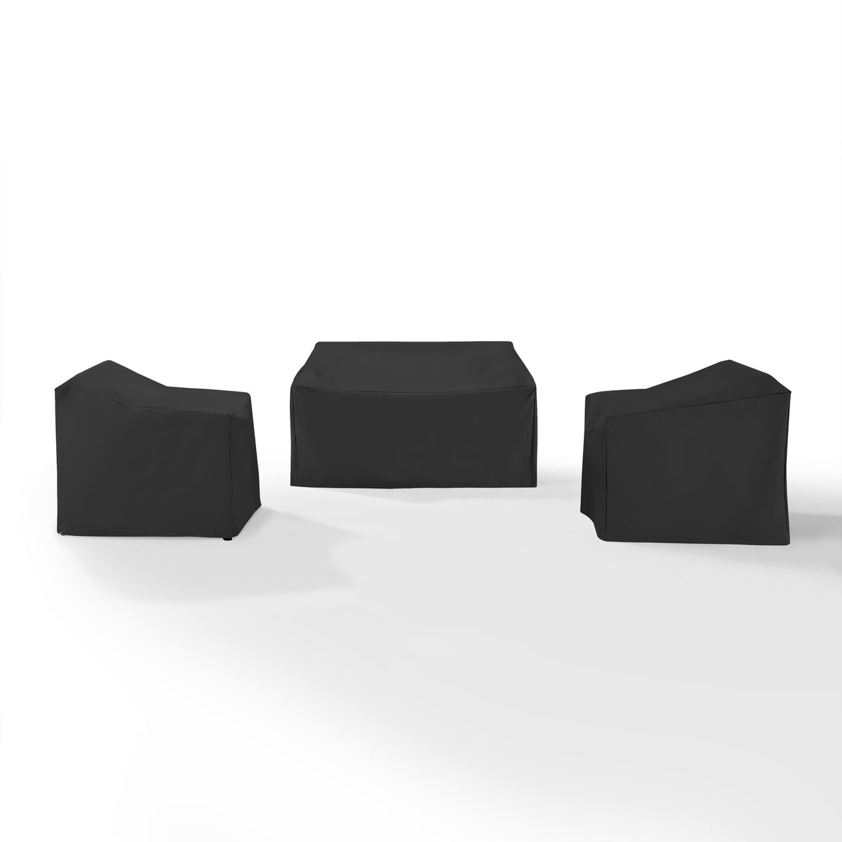 3Pc Outdoor Furniture Cover Set Black - Loveseat & 2 Chairs