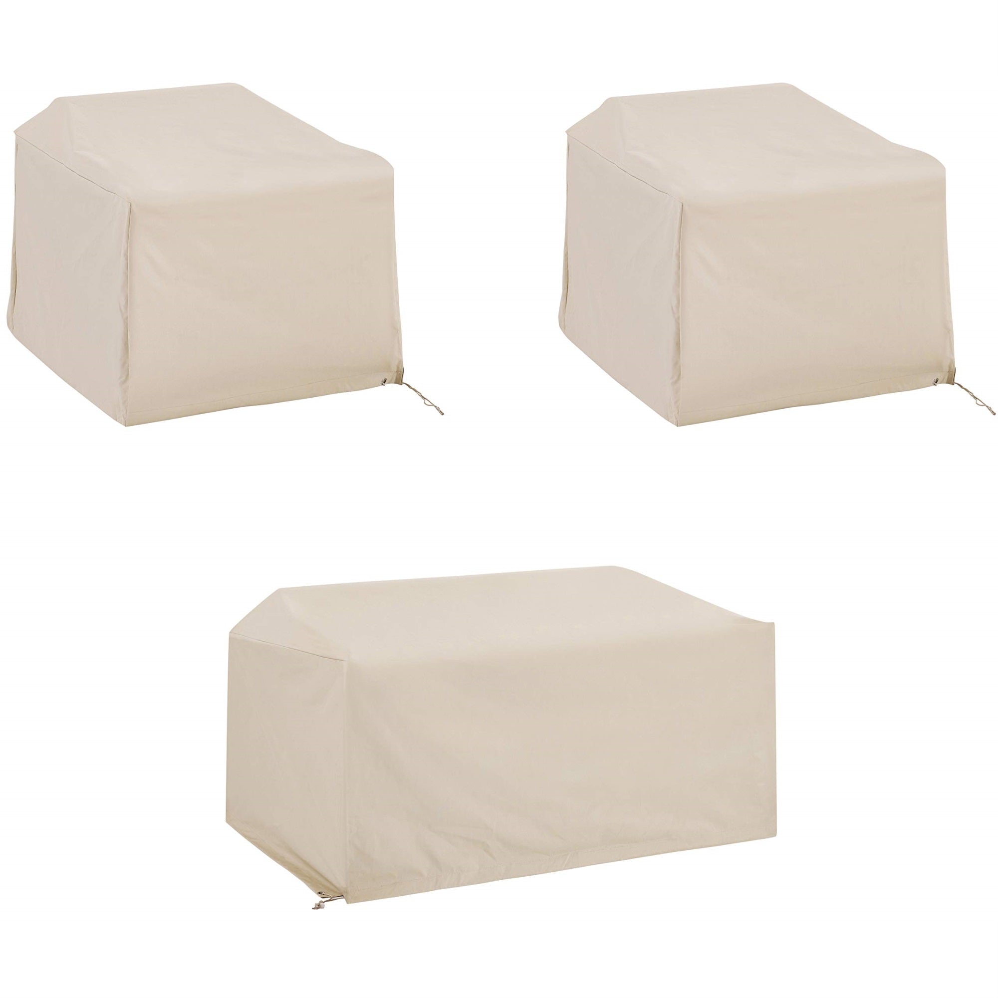 Casafoyer Furniture Patio Furniture Covers, Waterproof 3-Piece Cover Set For Outdoor Chairs And Loveseat, Tan