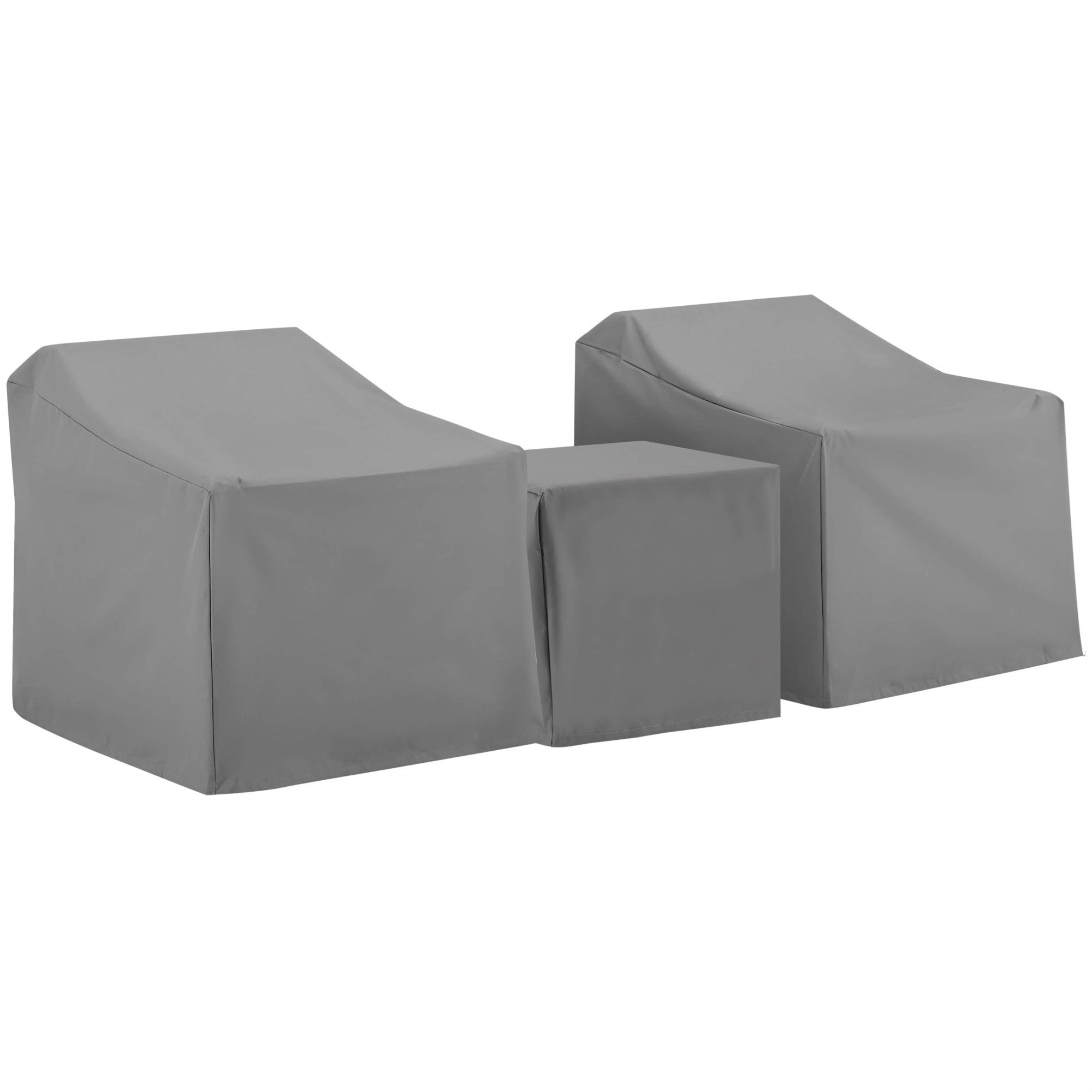 Casafoyer Furniture Patio Furniture Covers, Waterproof 3-Piece Cover Set For Outdoor Chairs And Side Table, Gray